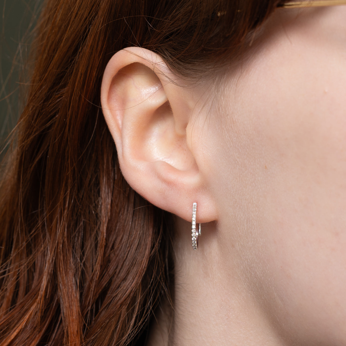 18k Diamond Huggie Earrings | 0.14ctw