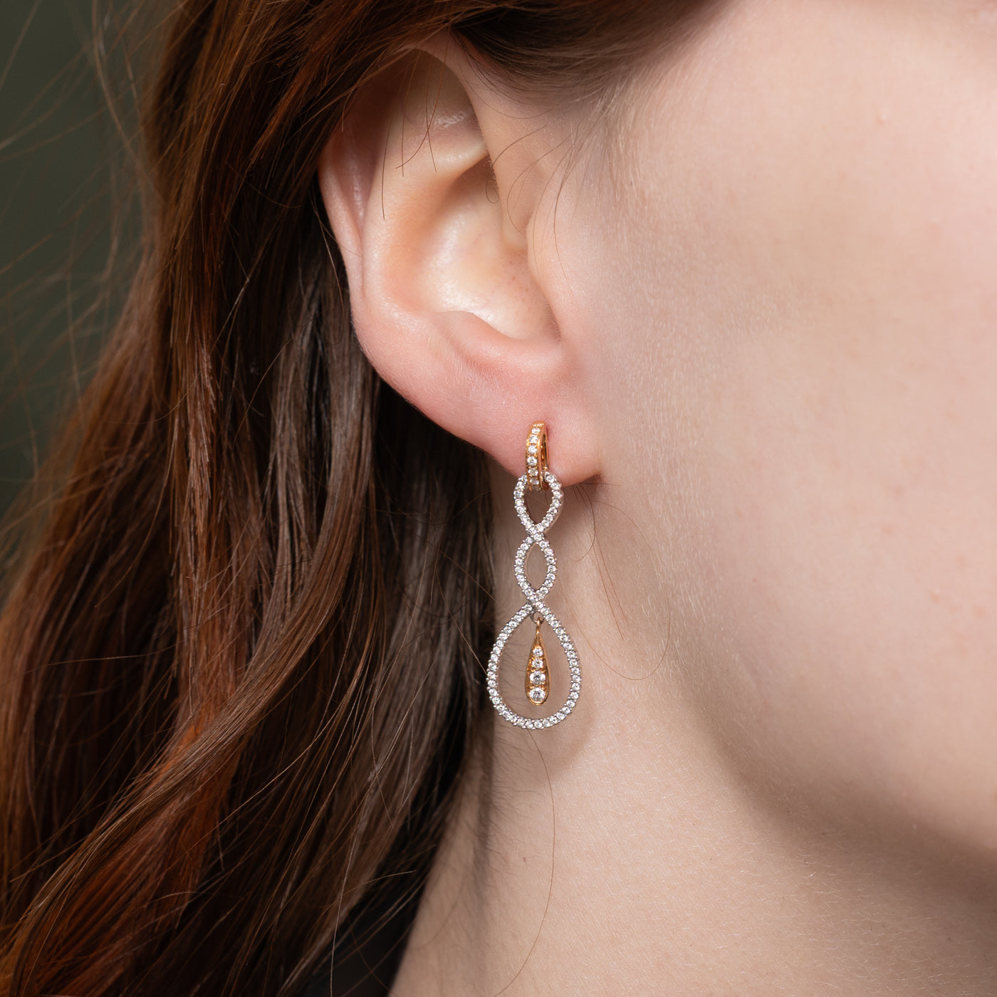 ‘Simon G’ 18k Diamond Infinity Drop Earrings | 0.45ctw