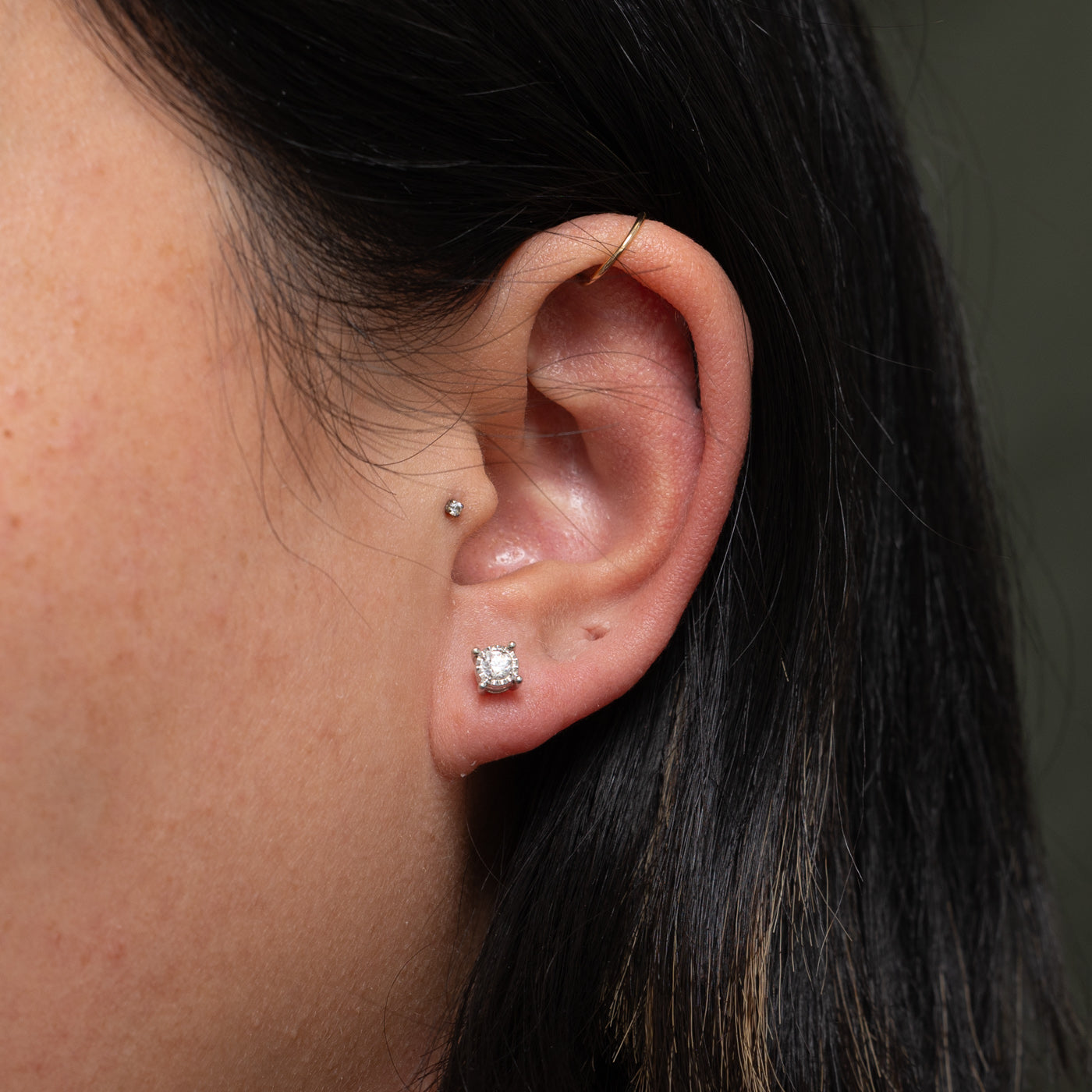 10k Illusion Set Diamond Stud Earrings | 0.24ctw