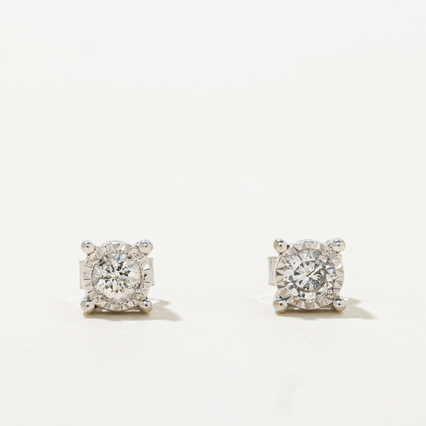 10k Illusion Set Diamond Stud Earrings | 0.24ctw