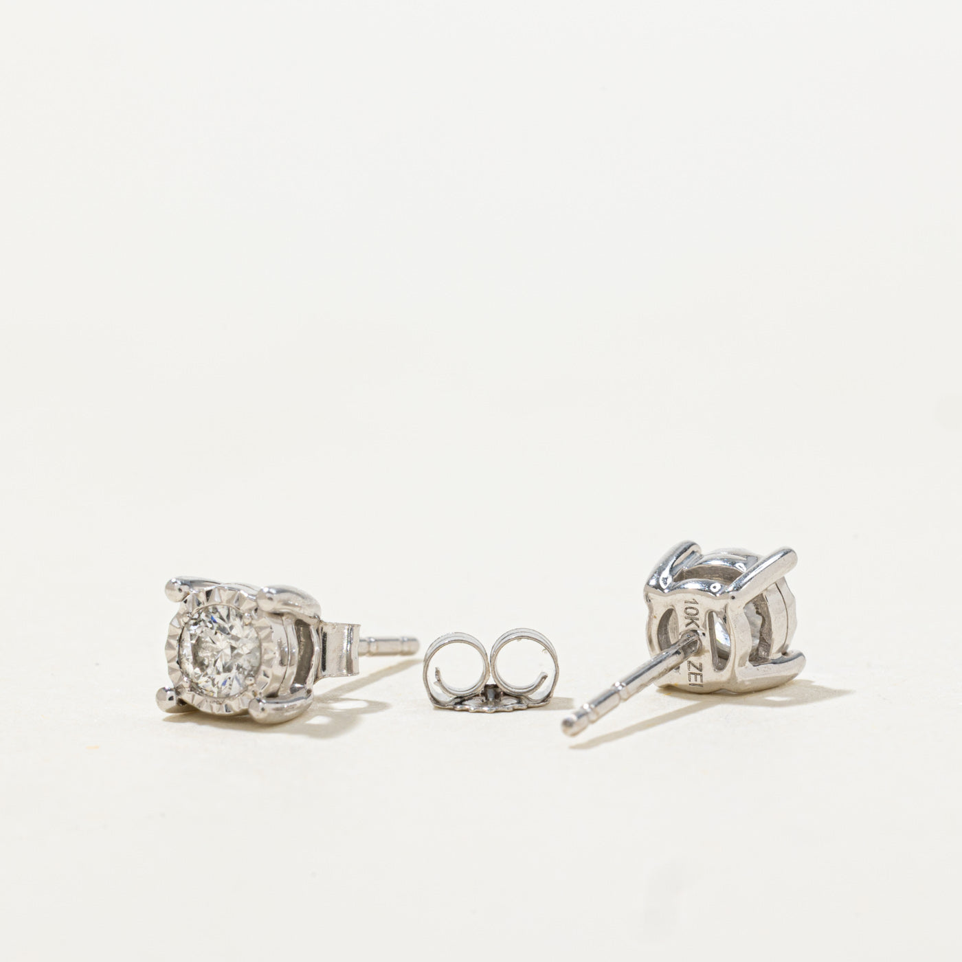 10k Illusion Set Diamond Stud Earrings | 0.24ctw