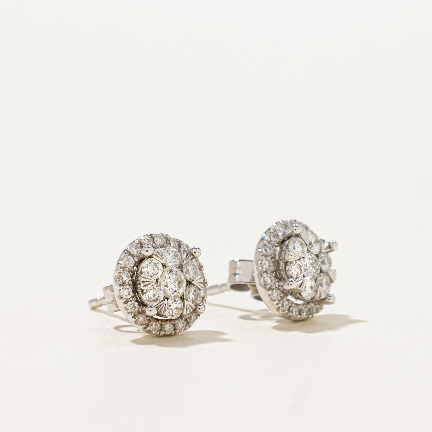 ‘Effy’ 14k Diamond Cluster Halo Stud Earrings | 0.54ctw