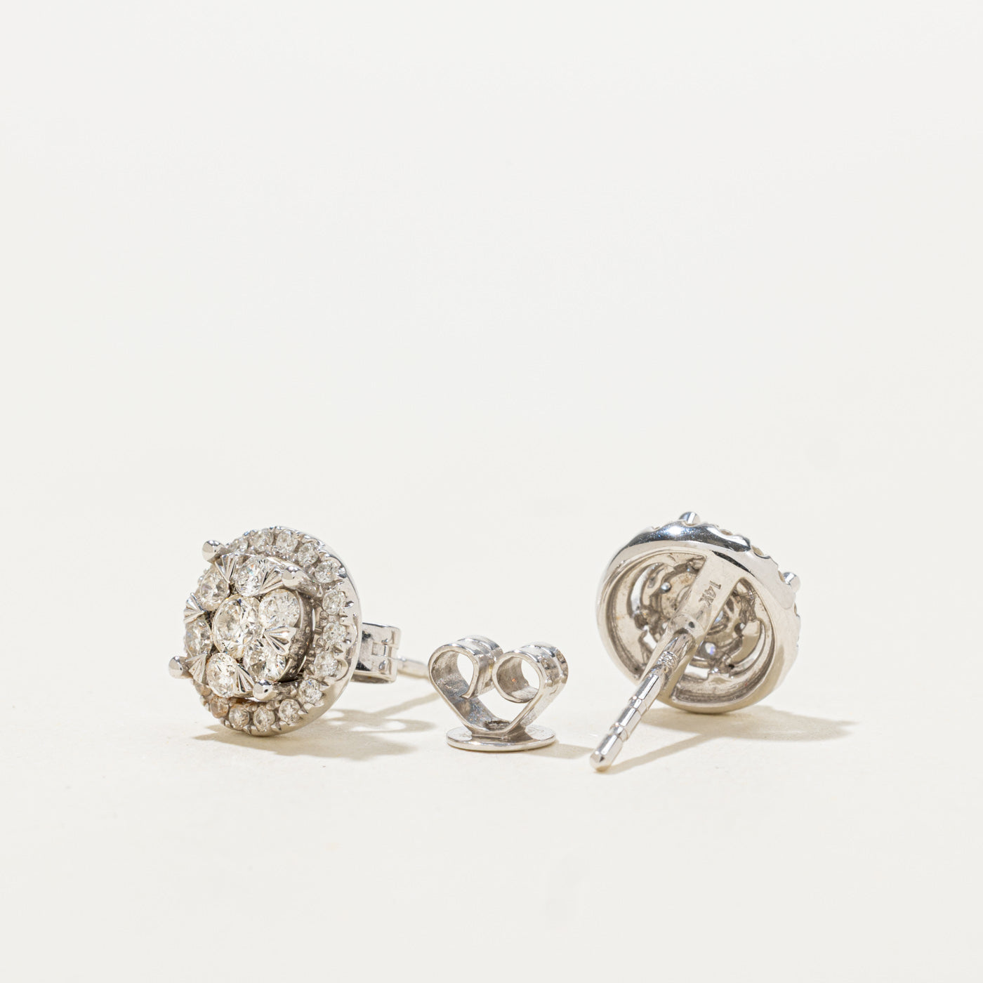 ‘Effy’ 14k Diamond Cluster Halo Stud Earrings | 0.54ctw