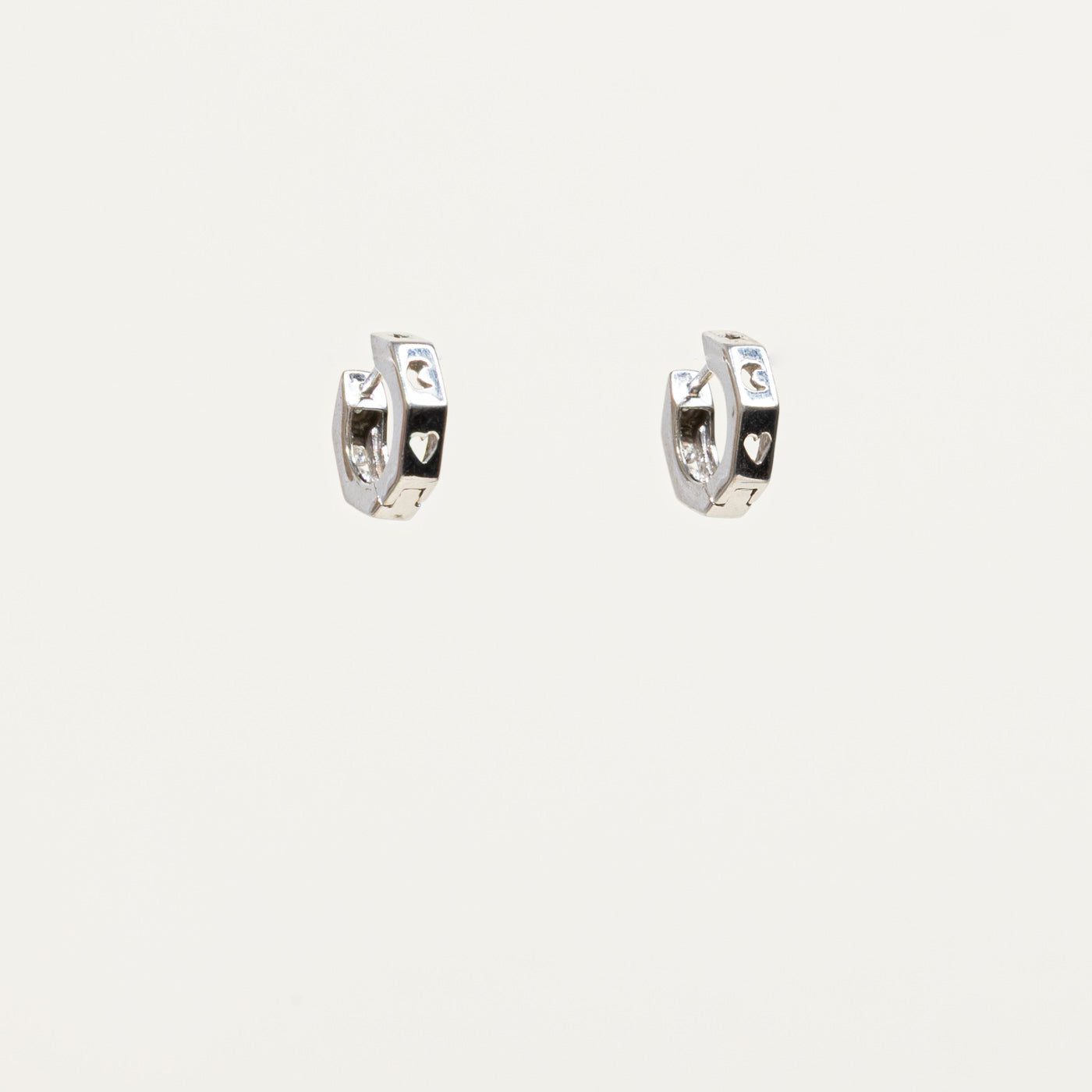 14k Channel Set Diamond Huggie Earrings | 0.12ctw
