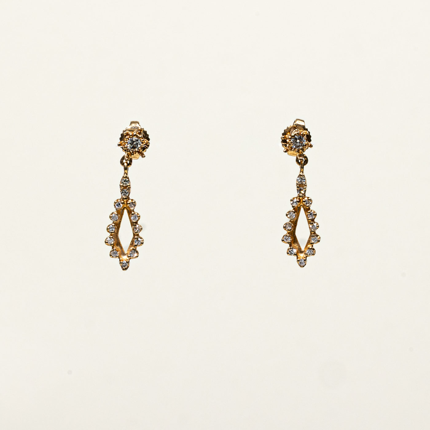 14k Diamond Marquise Drop Earrings | 0.30ctw