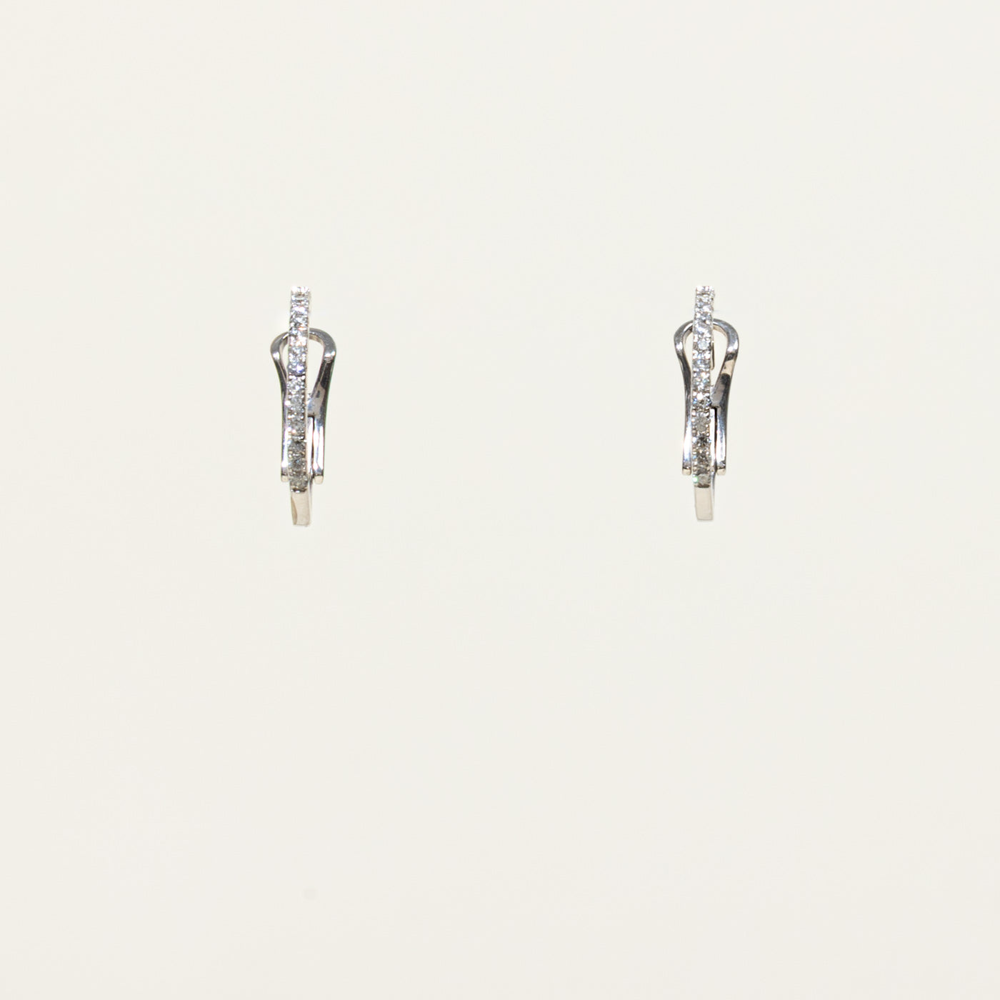 18k Diamond Huggie Earrings | 0.14ctw