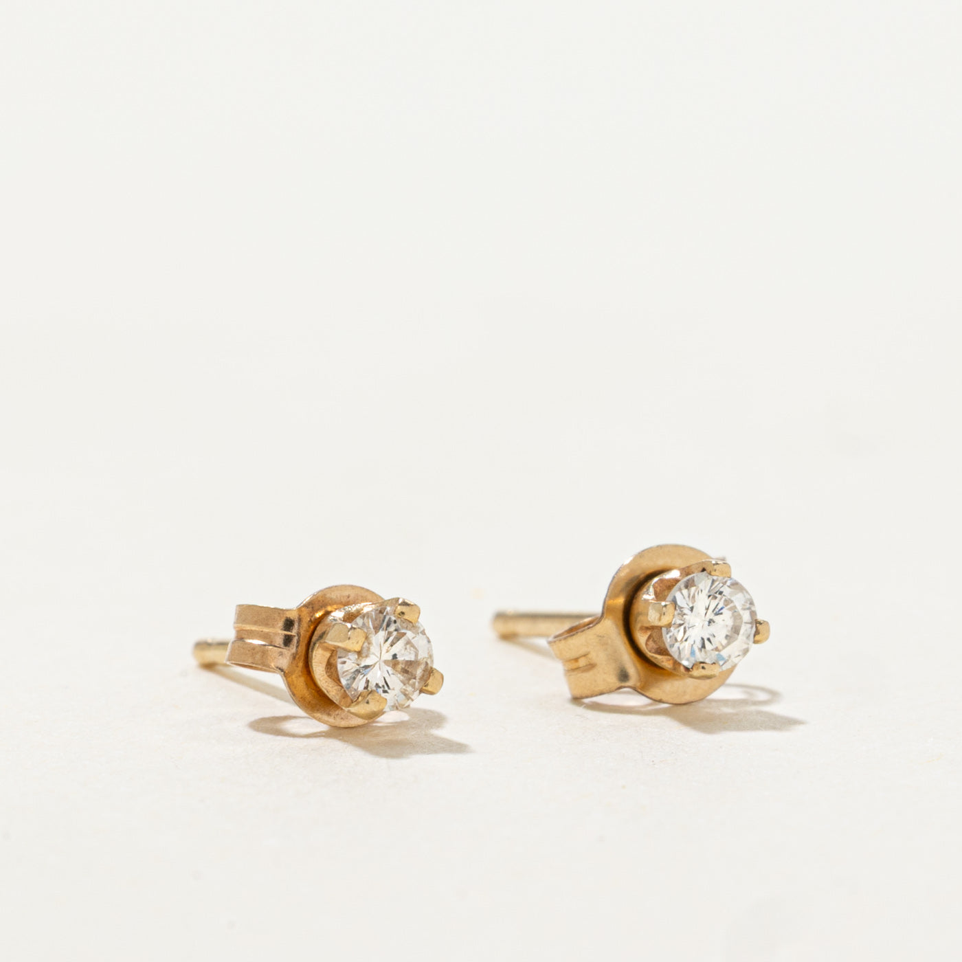10k Diamond Petite Stud Earrings | 0.15ctw