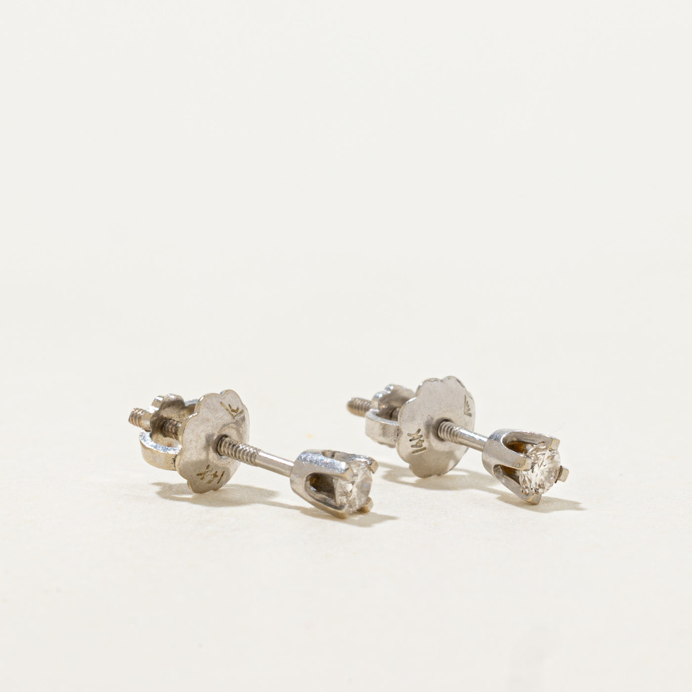 14k Diamond Petite Stud Earrings | 0.09ctw