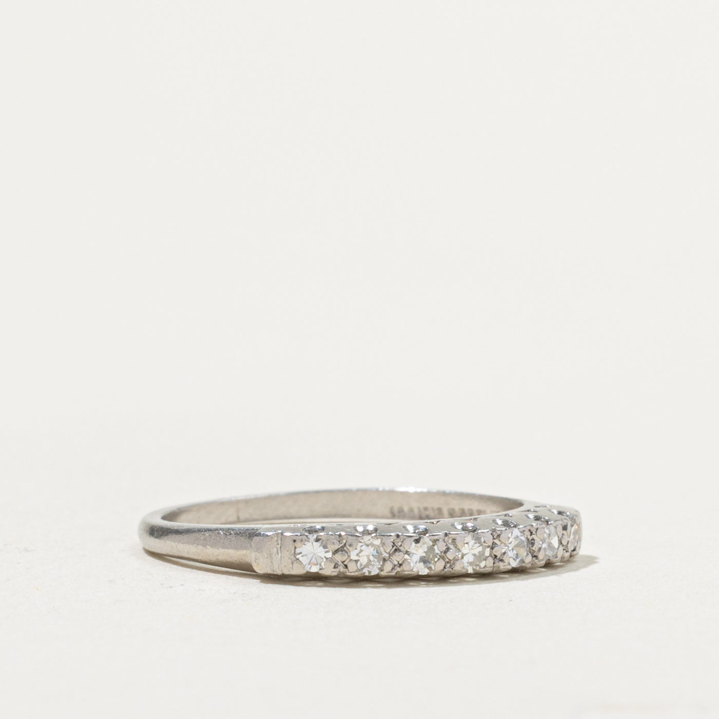 Platinum Seven Stone Diamond Band | SZ 5.25