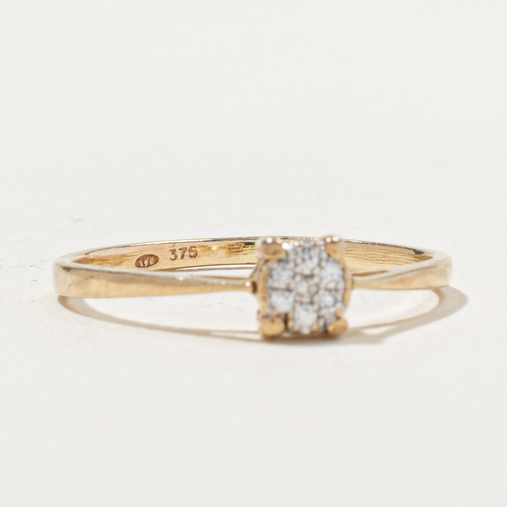9k Diamond Circle Cluster Ring | SZ 4.5