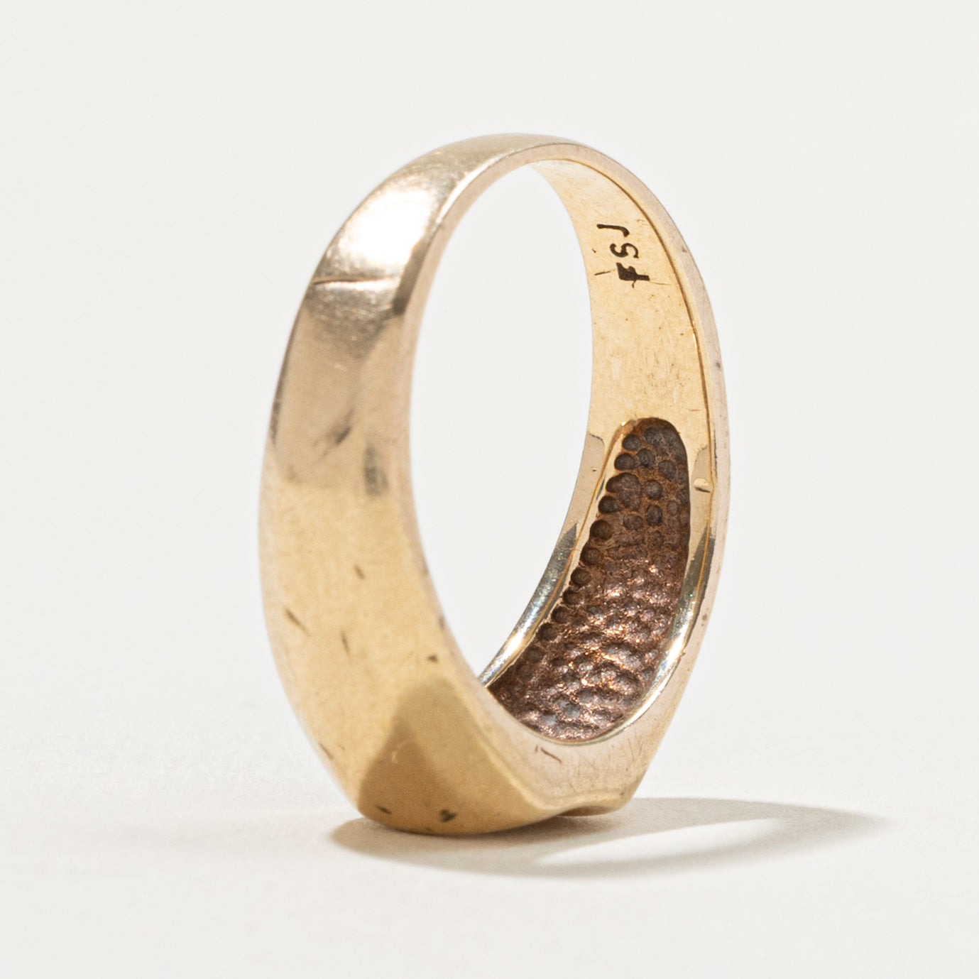 10k Inset Diamond Signet Ring | SZ 8.25