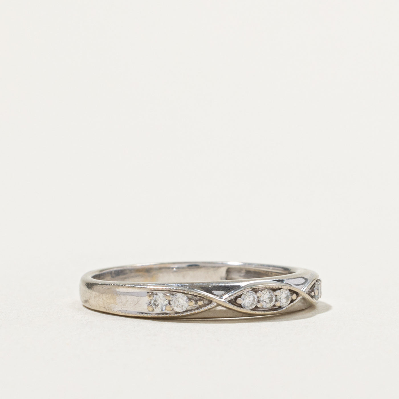 10k Diamond Marquise Patterned Band | SZ 7.5