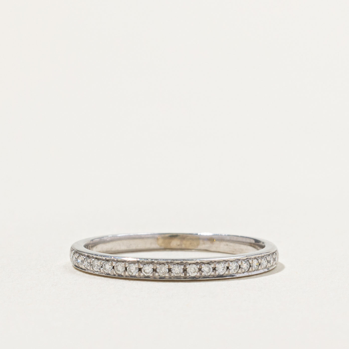 10k Semi Eternity Round Brilliant Cut Diamond Band | SZ 5.75