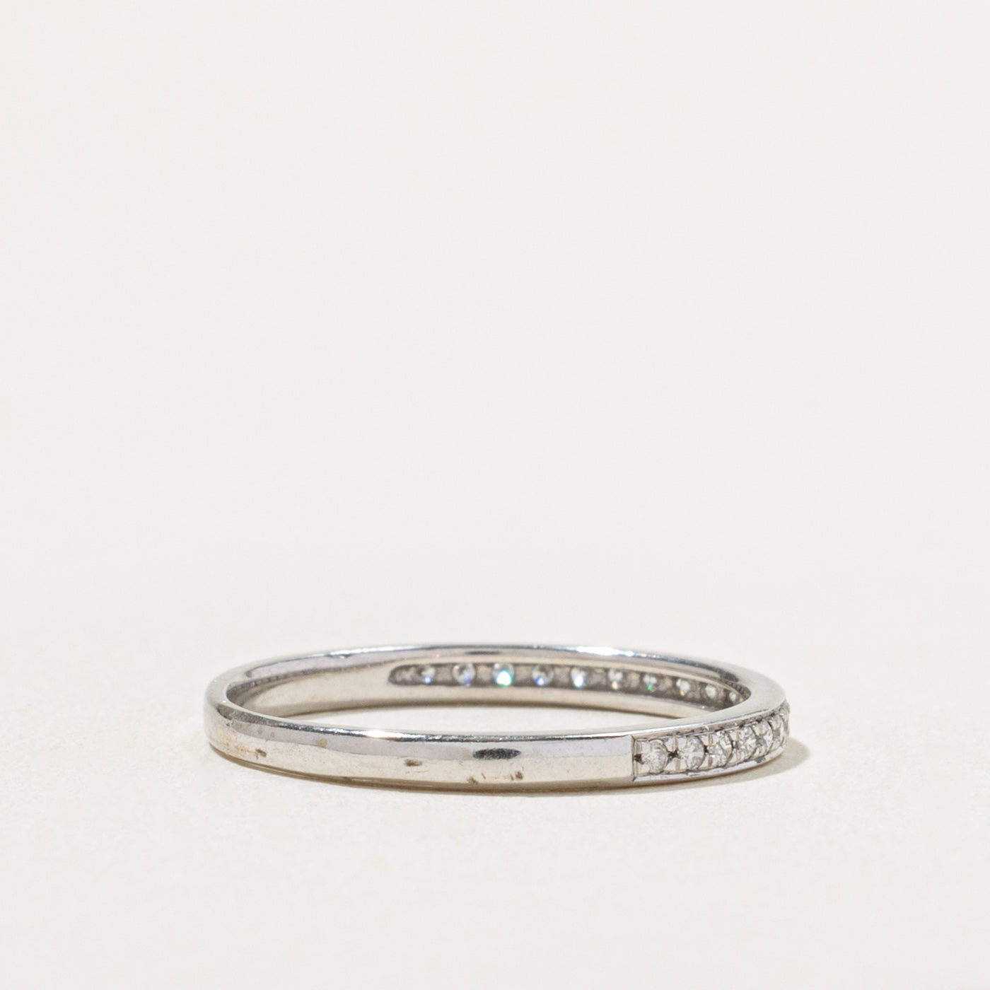 10k Semi Eternity Round Brilliant Cut Diamond Band | SZ 5.75