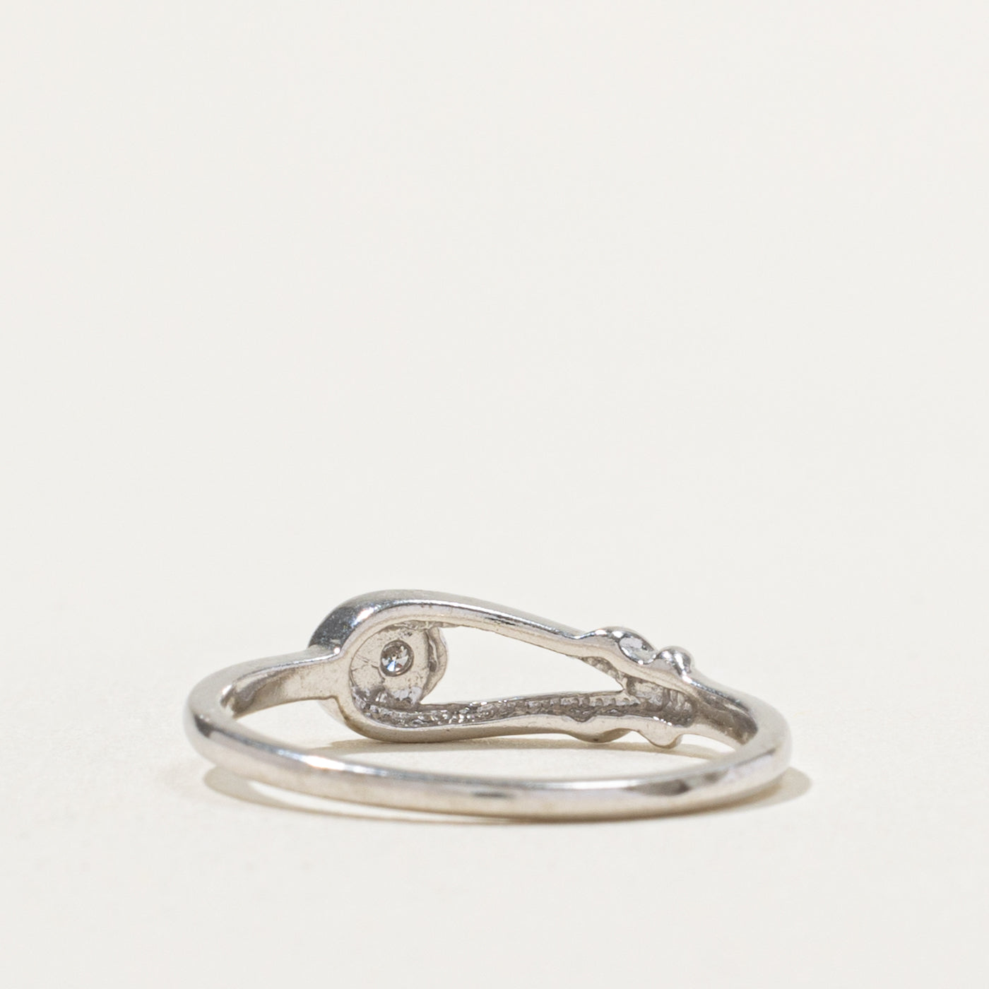 10k Diamond Buckle Ring | SZ 6.25