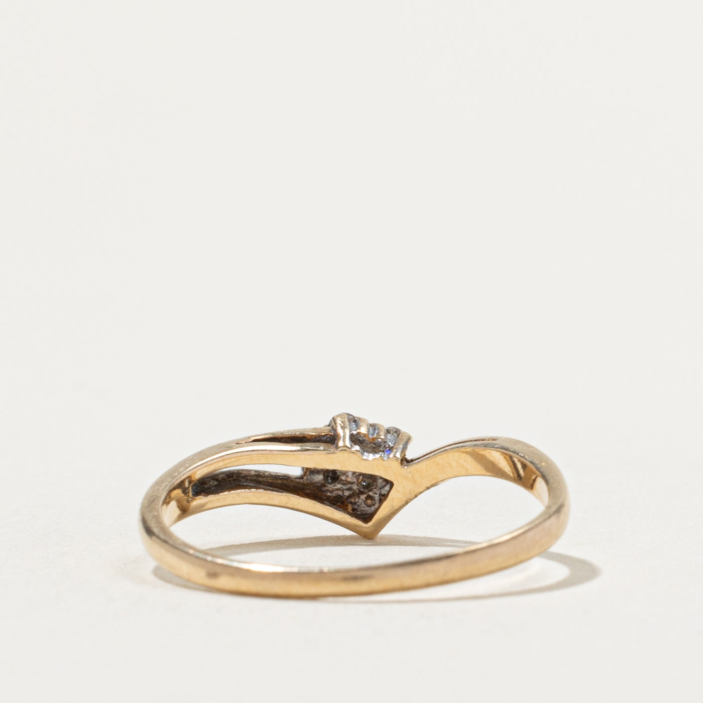 10k Diamond Cluster Chevron Ring | SZ 6.25
