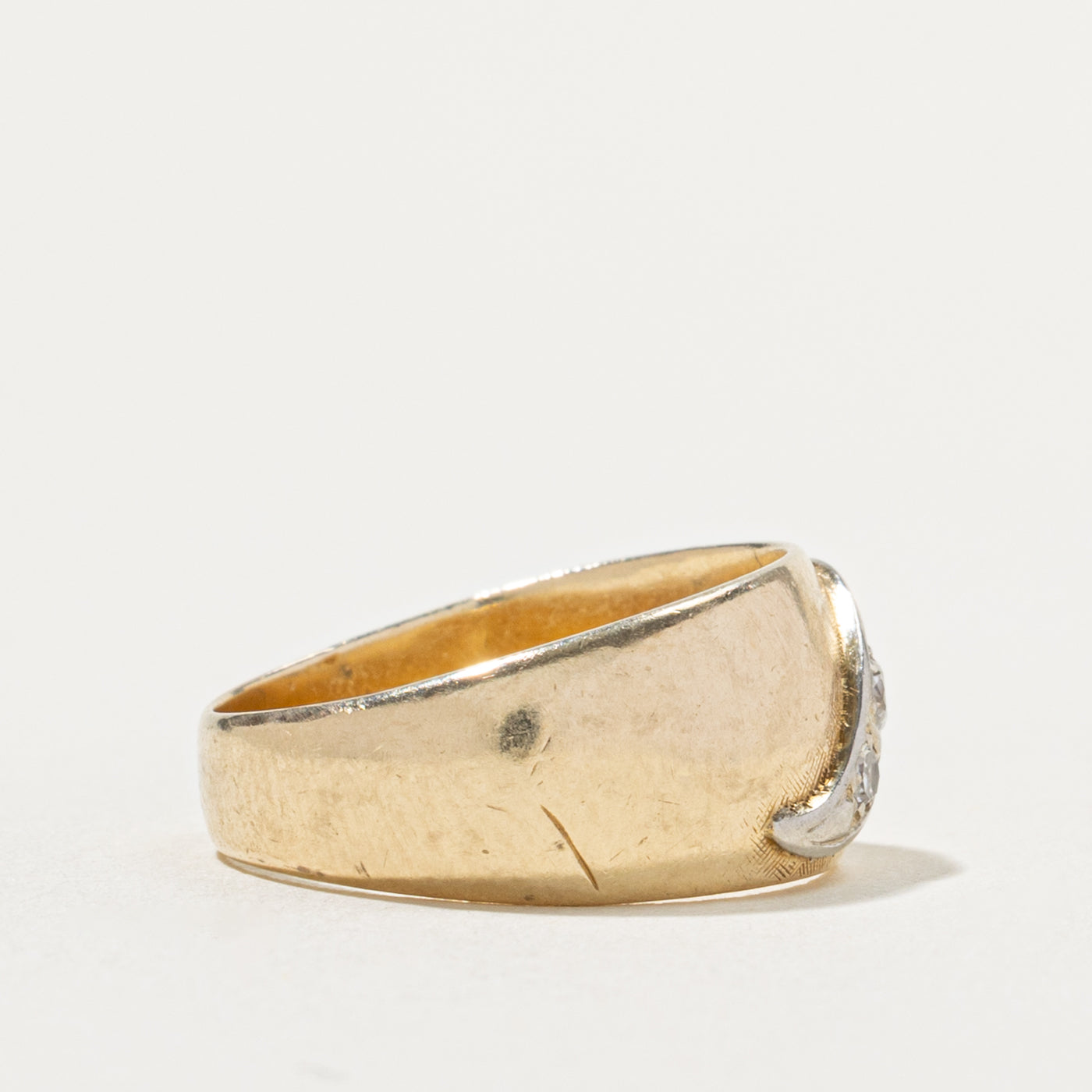 10k Three Stone Diamond Wave Design Band | SZ 7.25