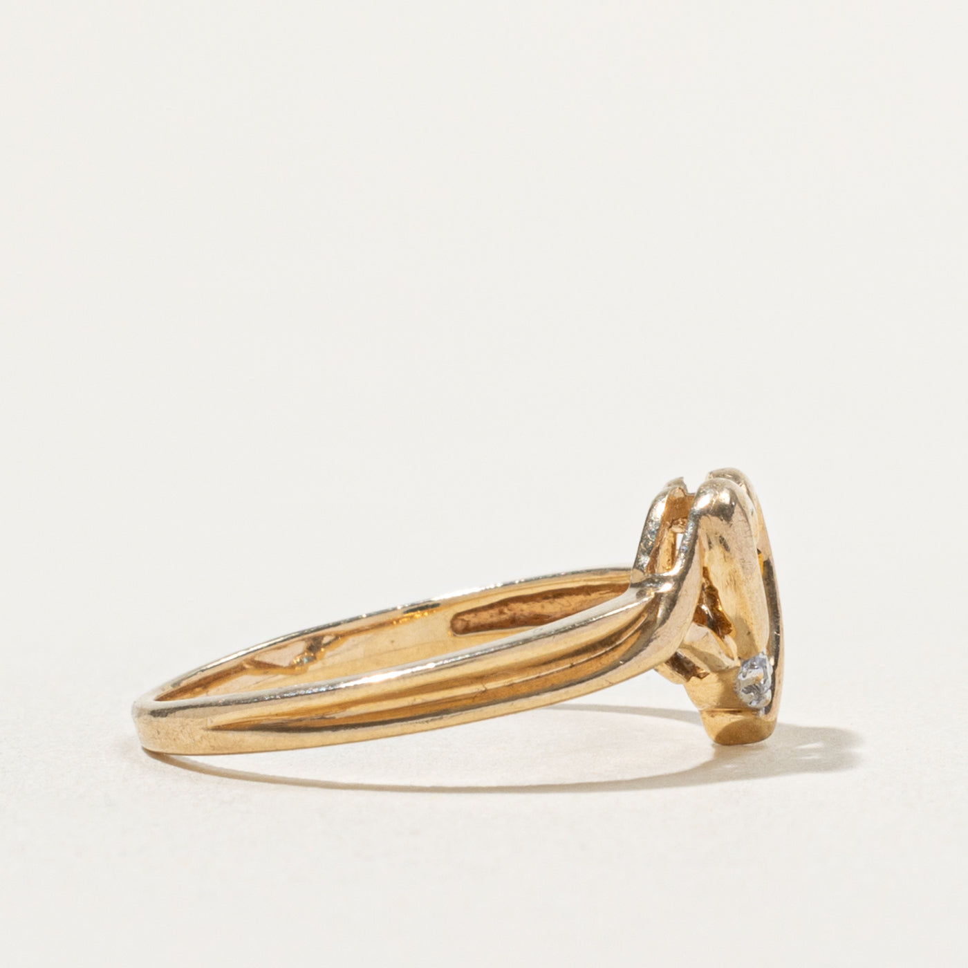 10k Diamond Open Heart Ring | SZ 7