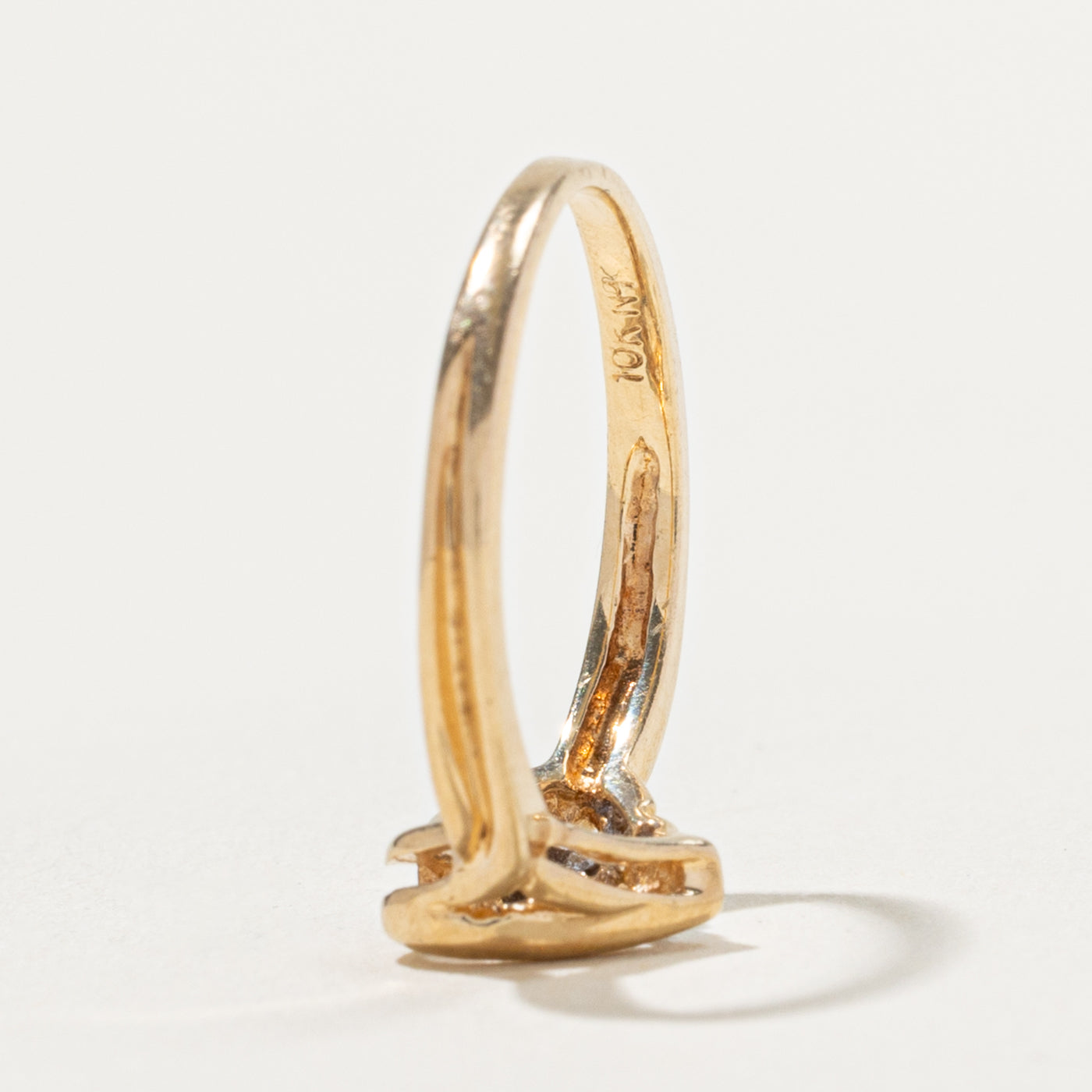 10k Diamond Open Heart Ring | SZ 7