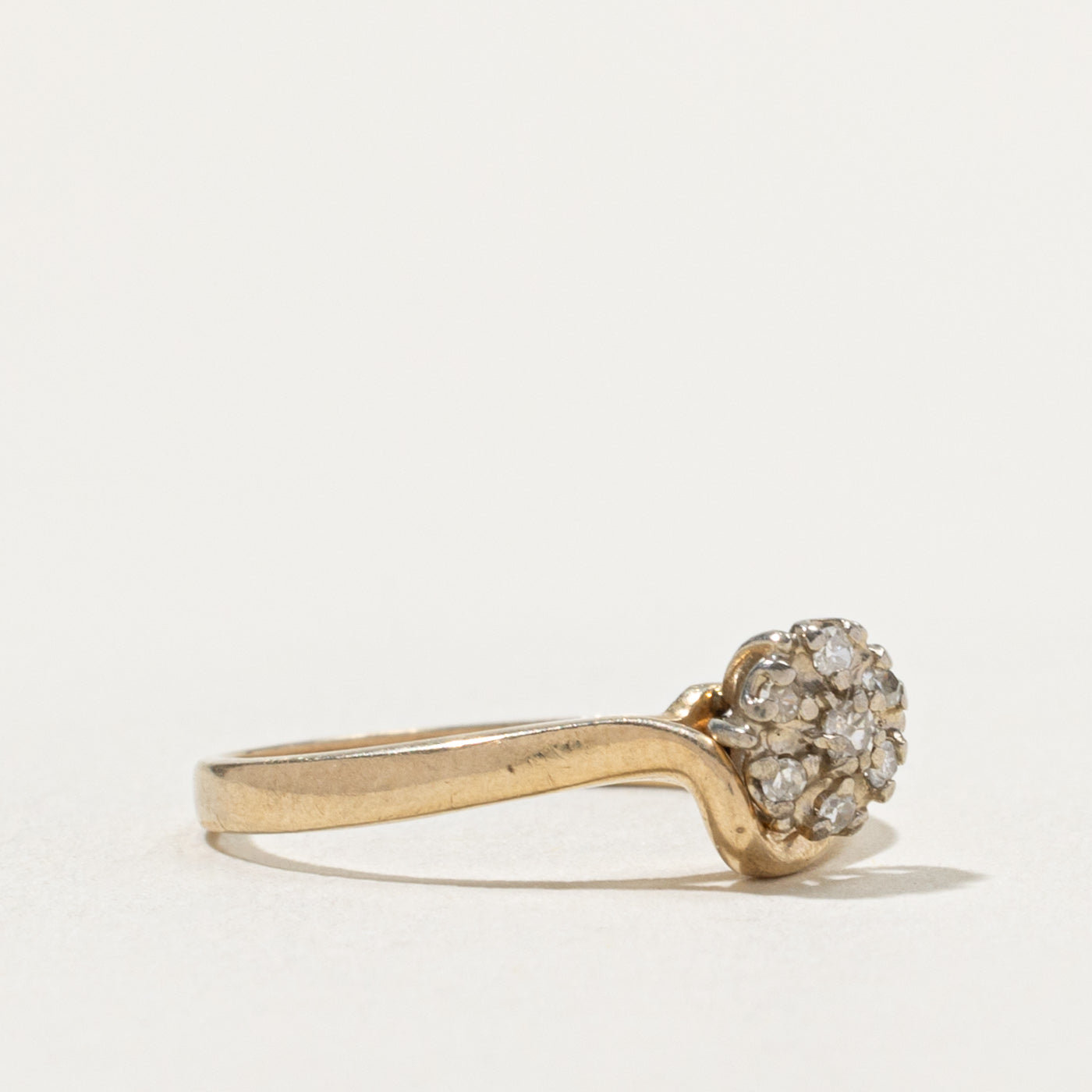10k Diamond Cluster Wave Ring | SZ 6