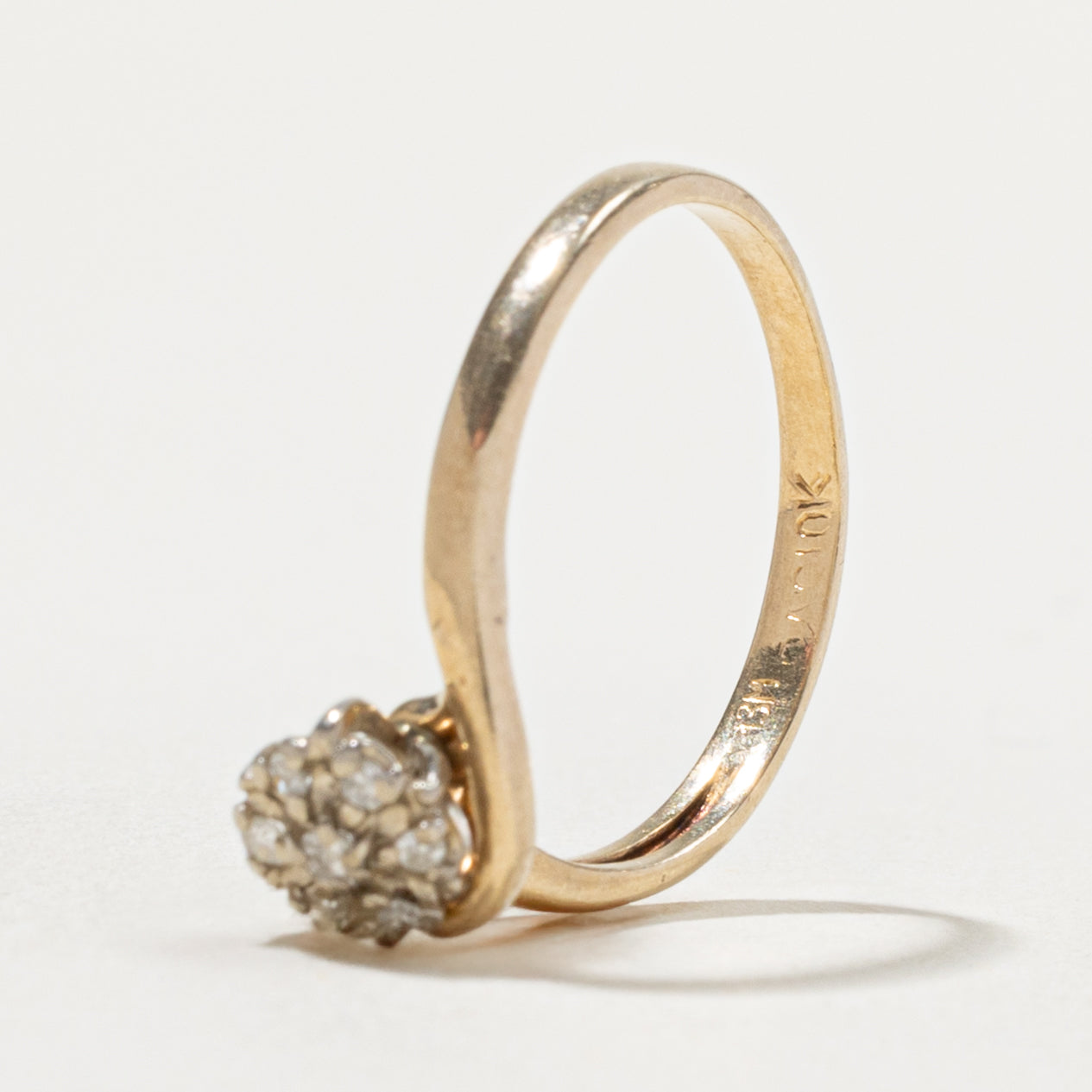 10k Diamond Cluster Wave Ring | SZ 6