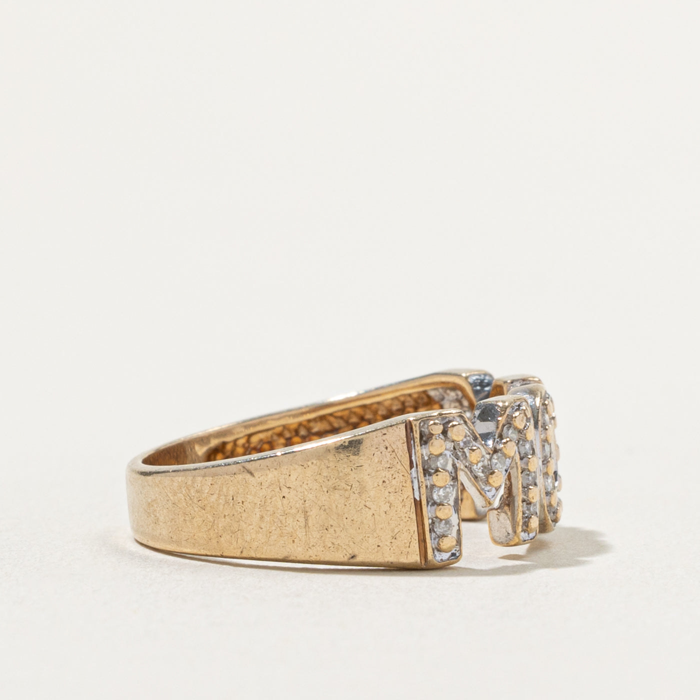 10k Diamond "MOM" Ring | SZ 7