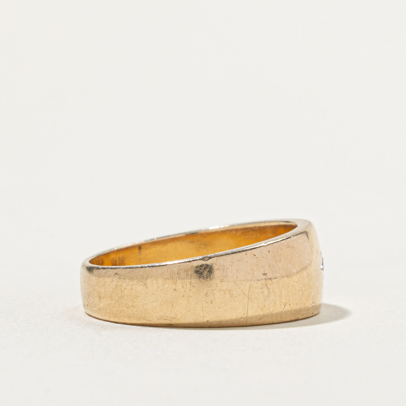 10k Star Set Diamond Band | SZ 8.75