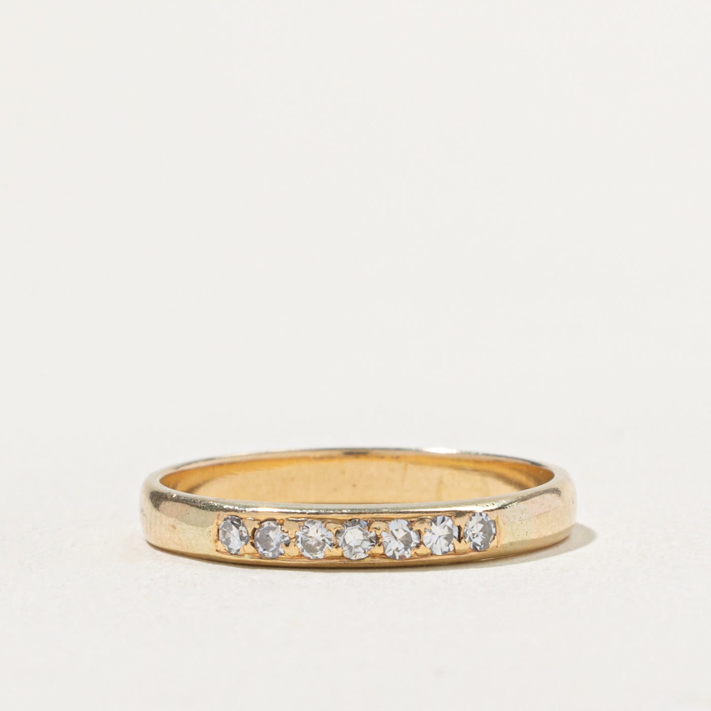 10k Seven Stone Diamond Band | 2.80mm | SZ 8
