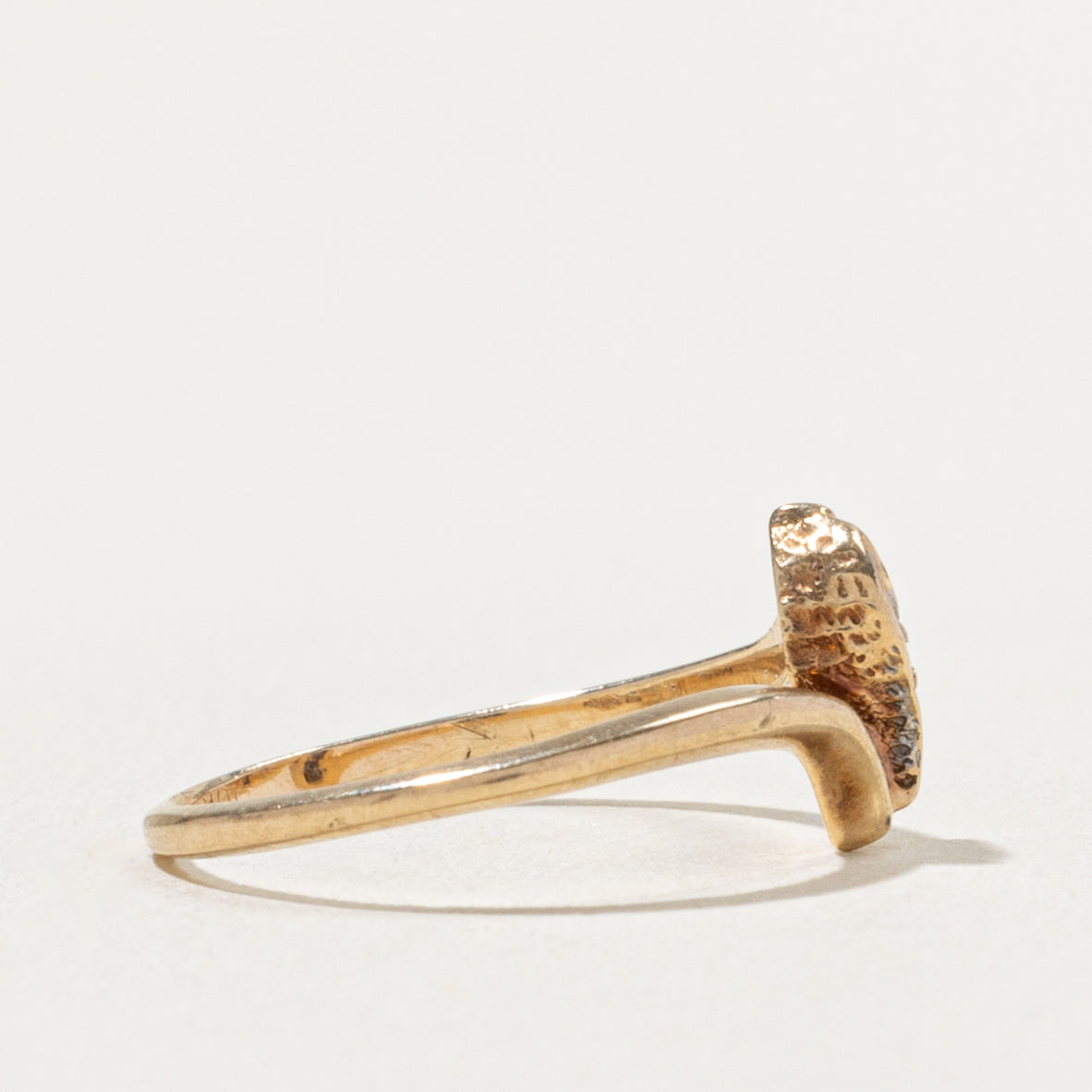 10k Diamond Wave Bypass Ring | SZ 3.5
