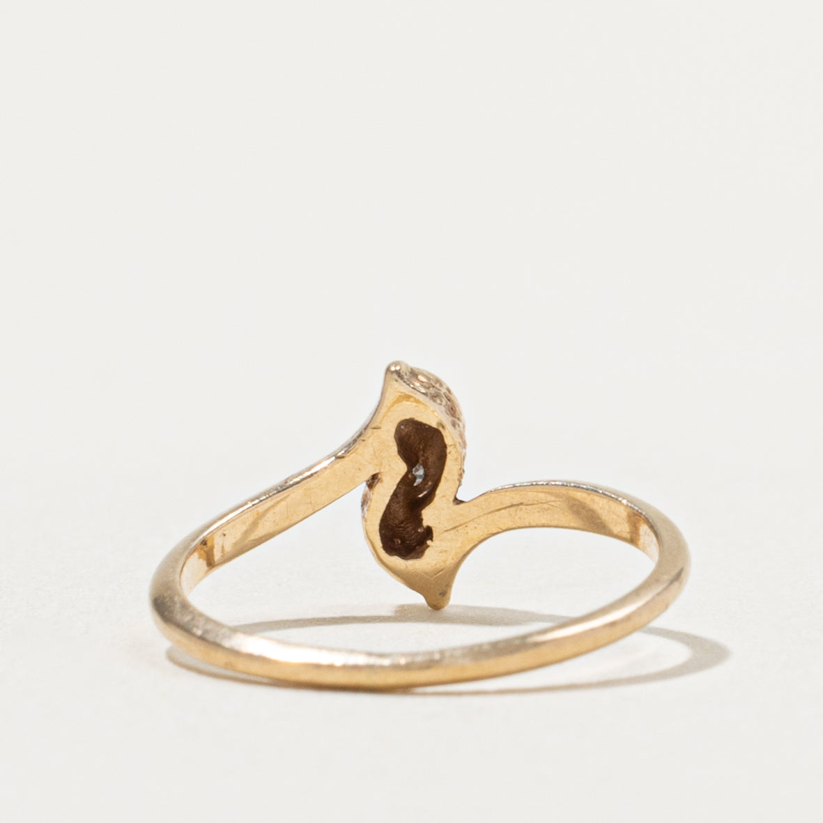 10k Diamond Wave Bypass Ring | SZ 3.5