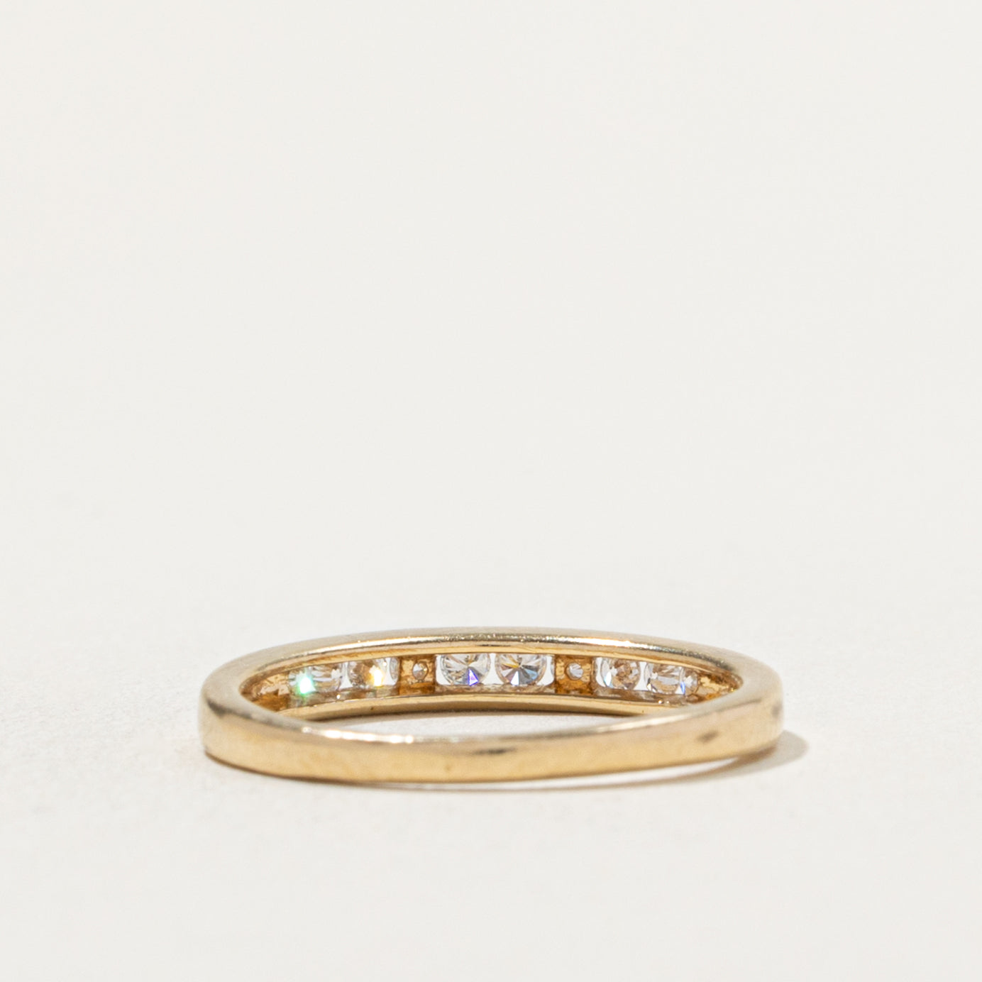 14k Channel Set Semi Eternity Diamond Band | SZ 4.5