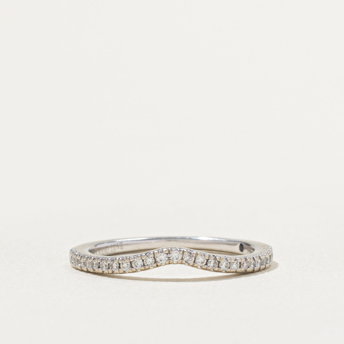 ‘Vera Wang’ 14k Semi Eternity Diamond Contour Band | SZ 6.5