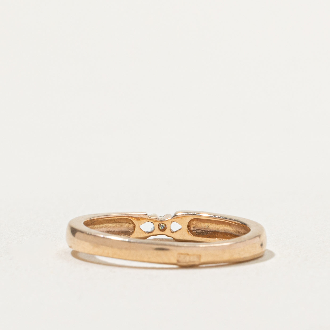 14k Single Diamond Openwork Band | SZ 4.25