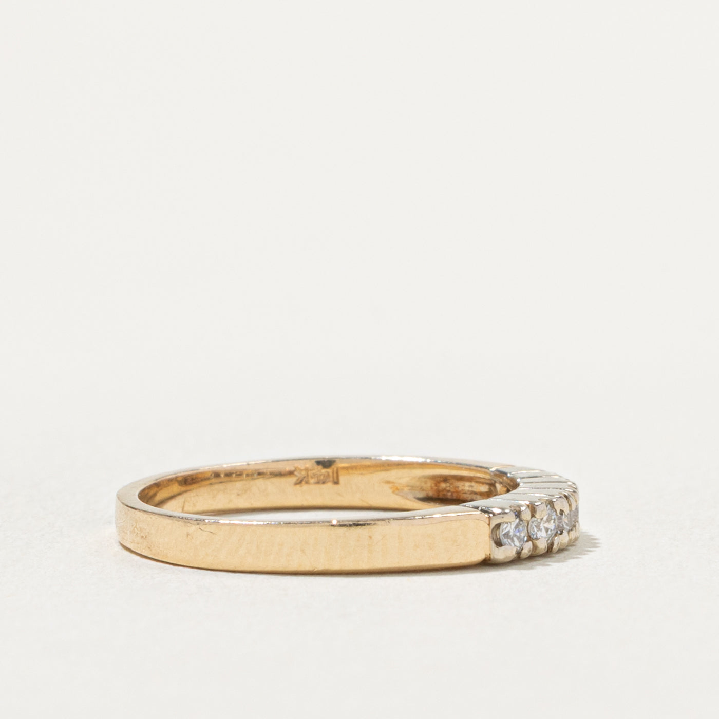 14k Seven Stone Round Brilliant Diamond Band | SZ 5