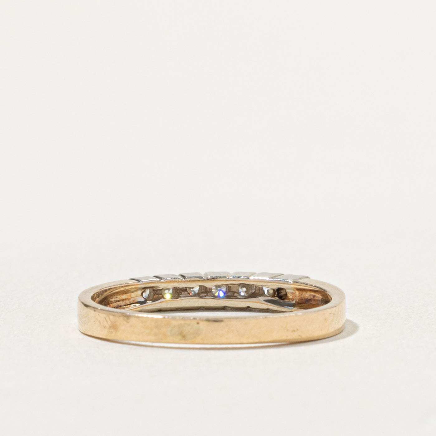 14k Seven Stone Round Brilliant Diamond Band | SZ 5
