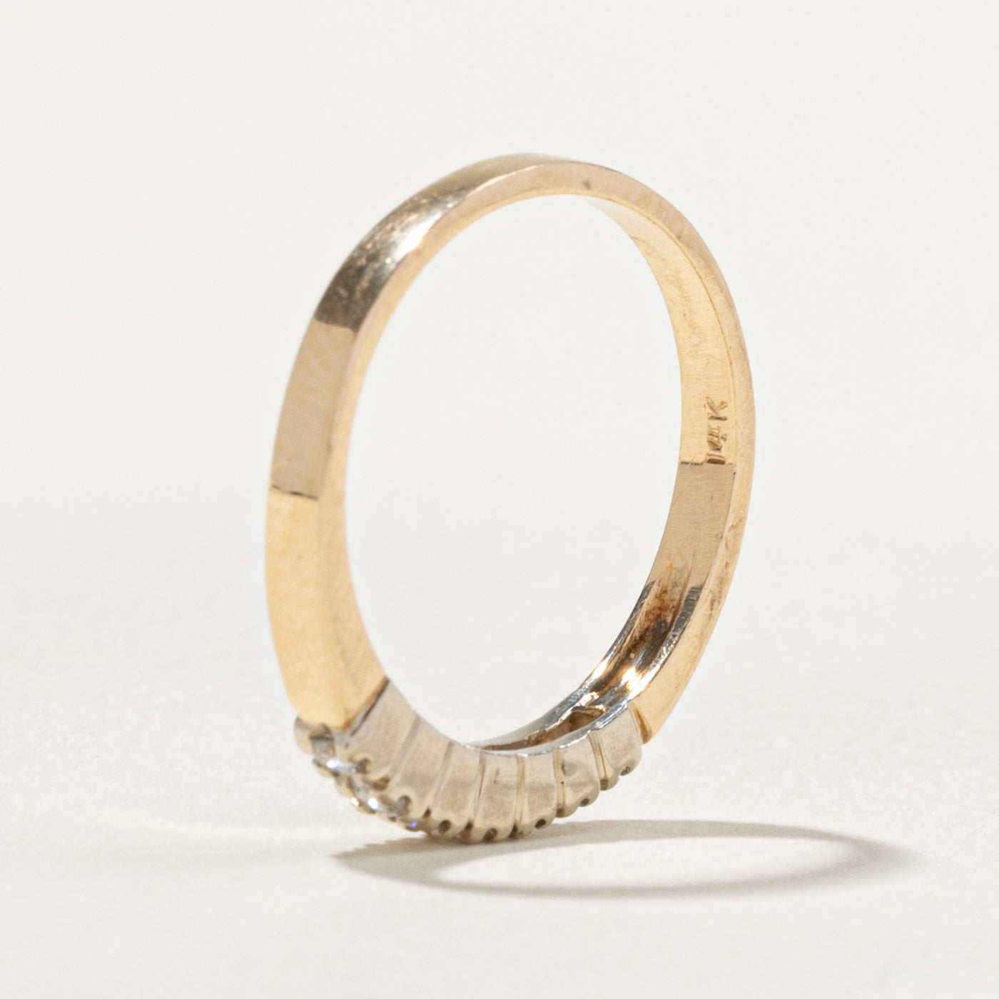 14k Seven Stone Round Brilliant Diamond Band | SZ 5