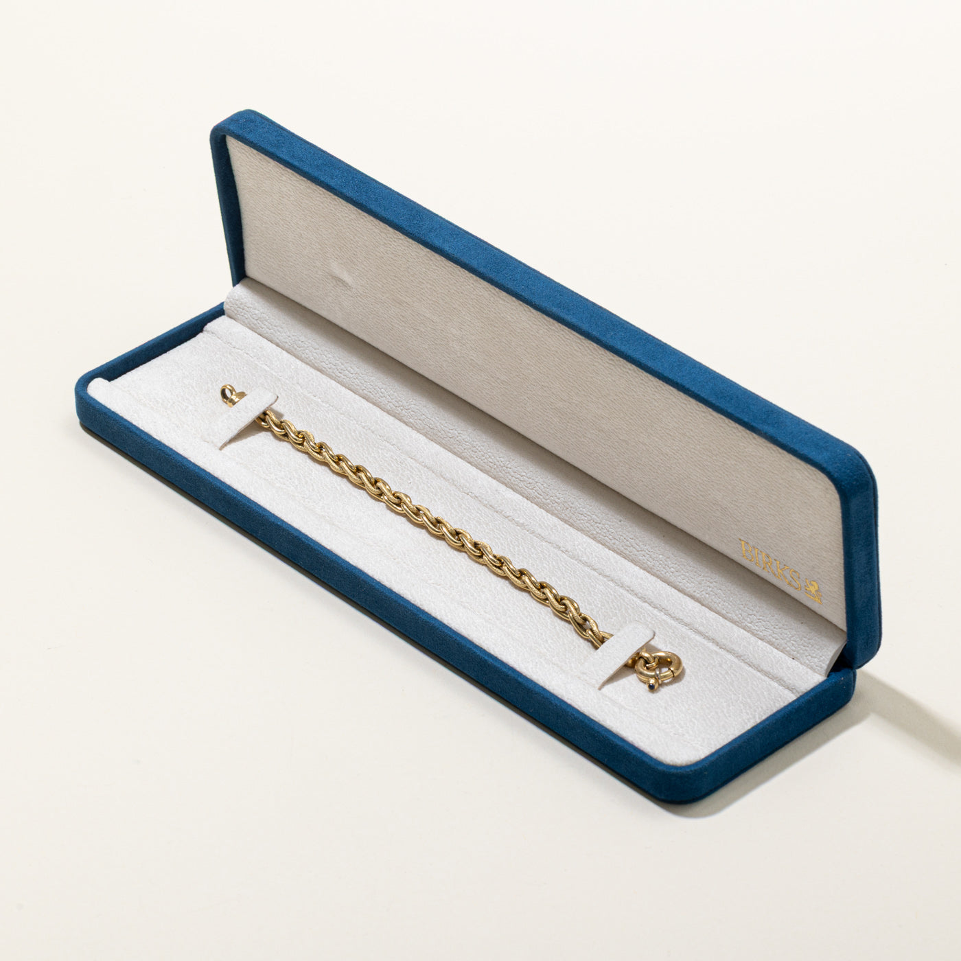 ‘Birks’ Italian 18k Rope Chain Bracelet | 0.05ct | 7.5"
