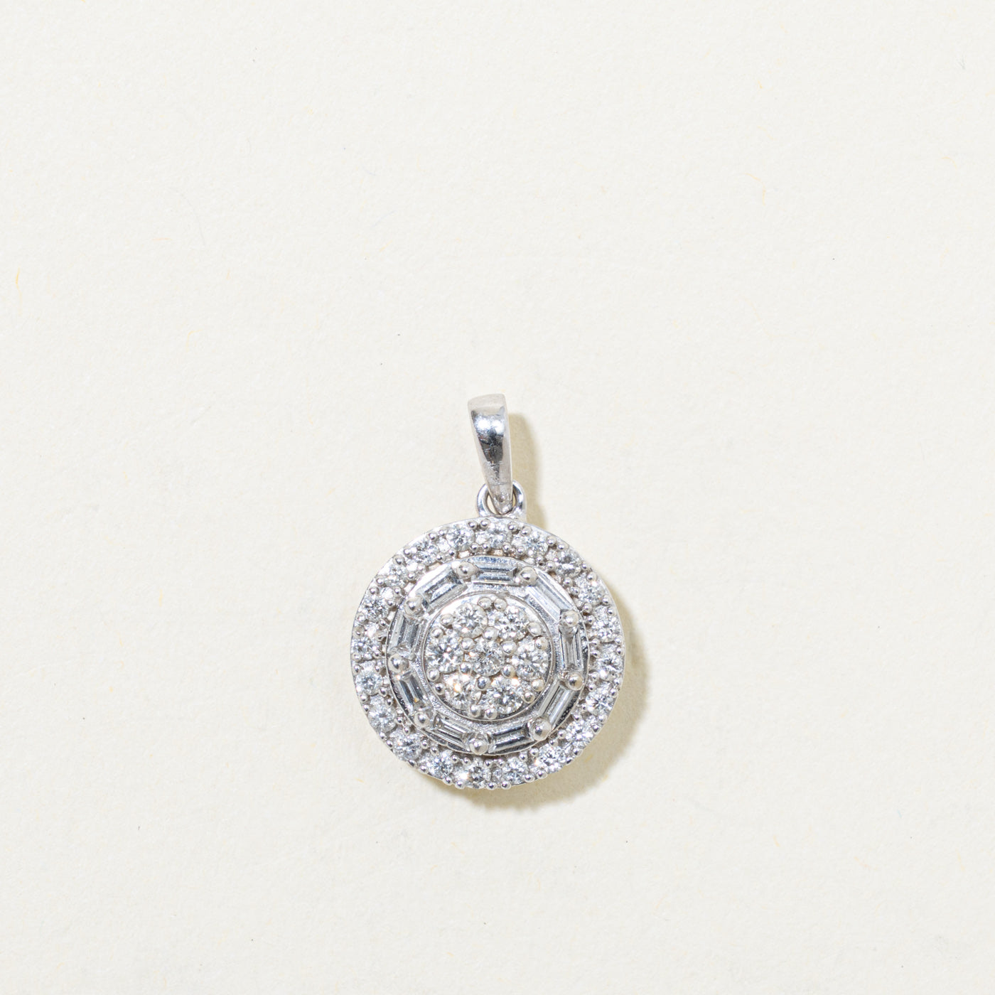 10k Diamond Circle Cluster Pendant | 0.38ctw