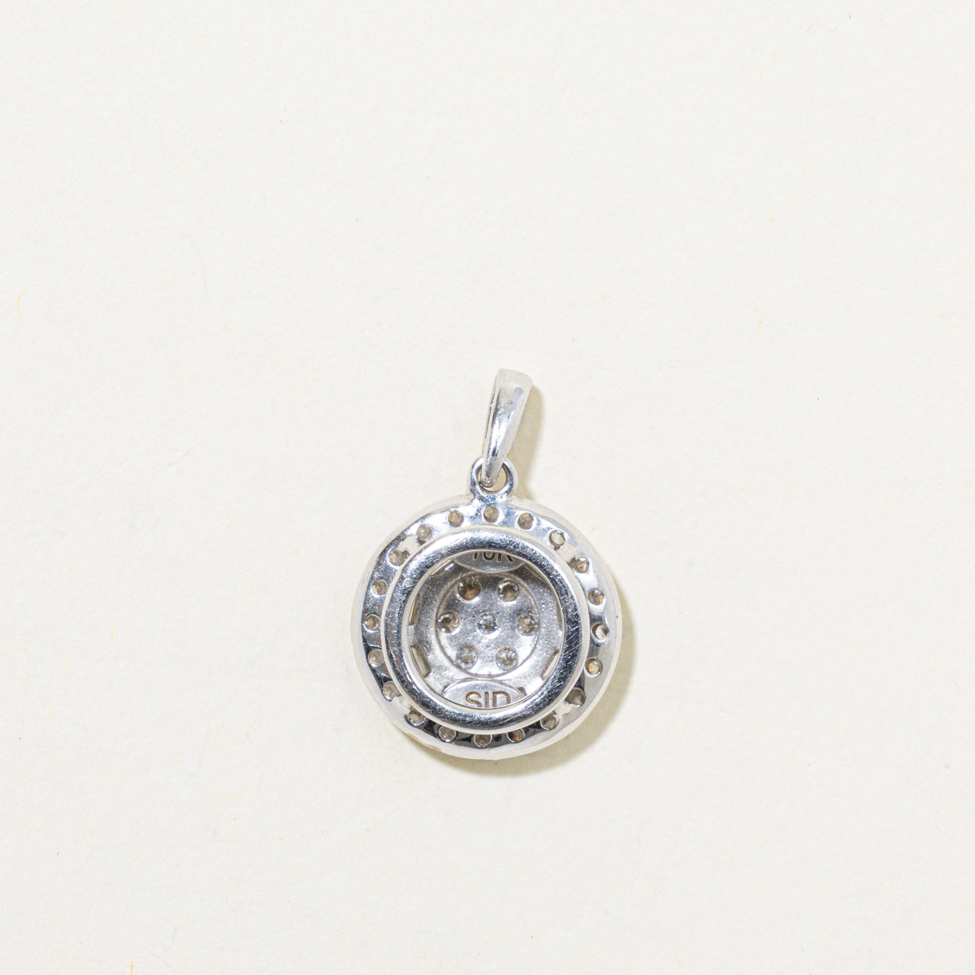 10k Diamond Circle Cluster Pendant | 0.38ctw