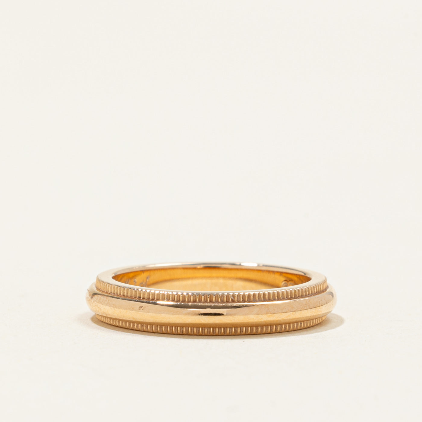 ‘Tiffany & Co’ 18k Tiffany Together Milgrain Band Ring | 3.2mm | SZ 4