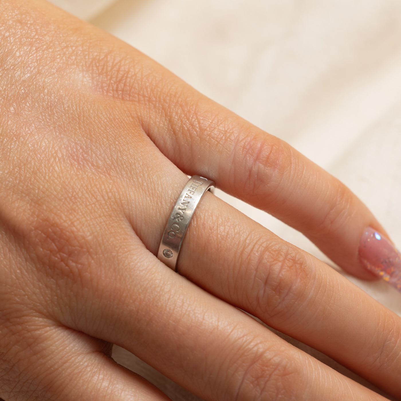 ‘Tiffany & Co’ T&Co. Band Ring | 0.07ctw | 4mm | SZ 7