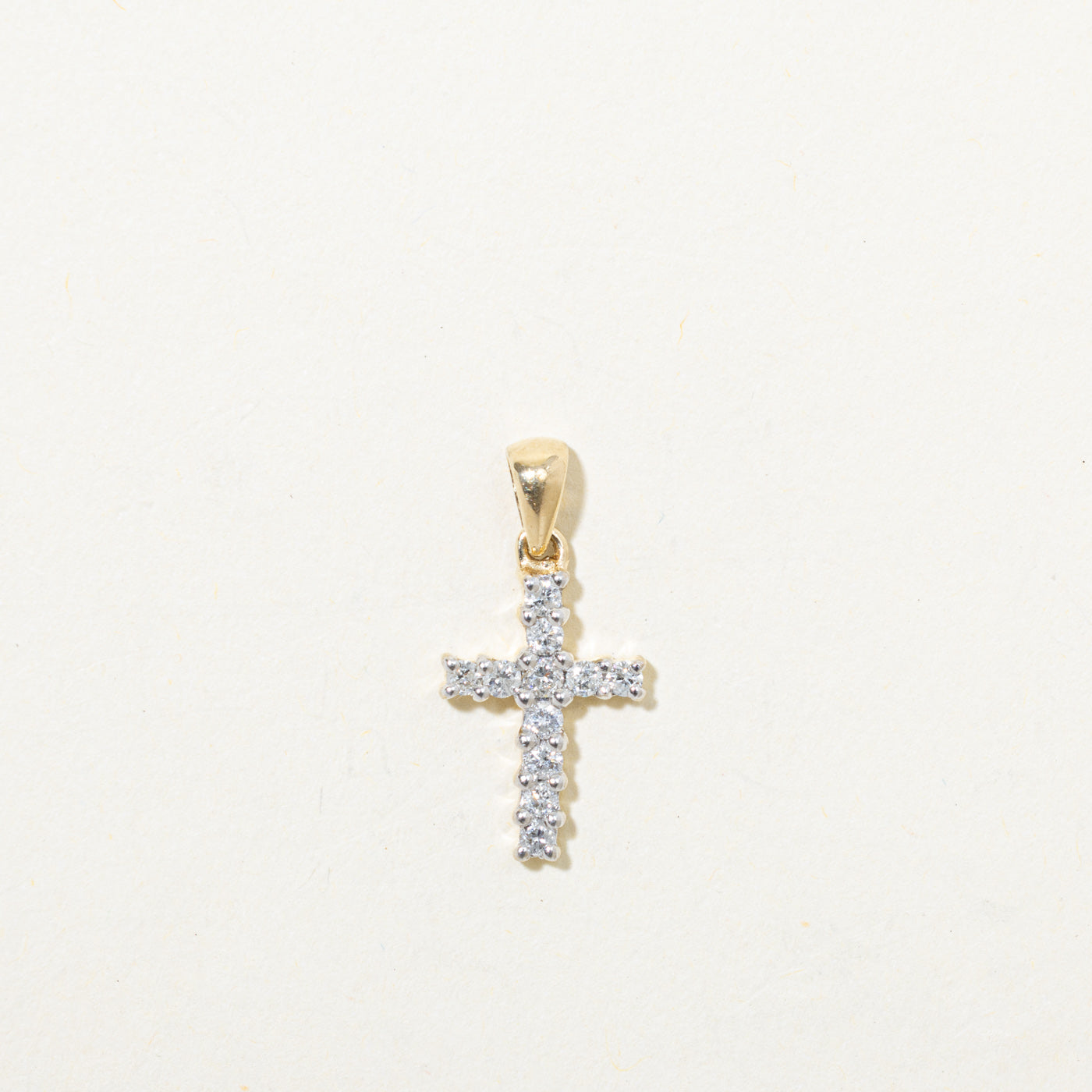 14k Diamond Cross Pendant | 0.20ctw