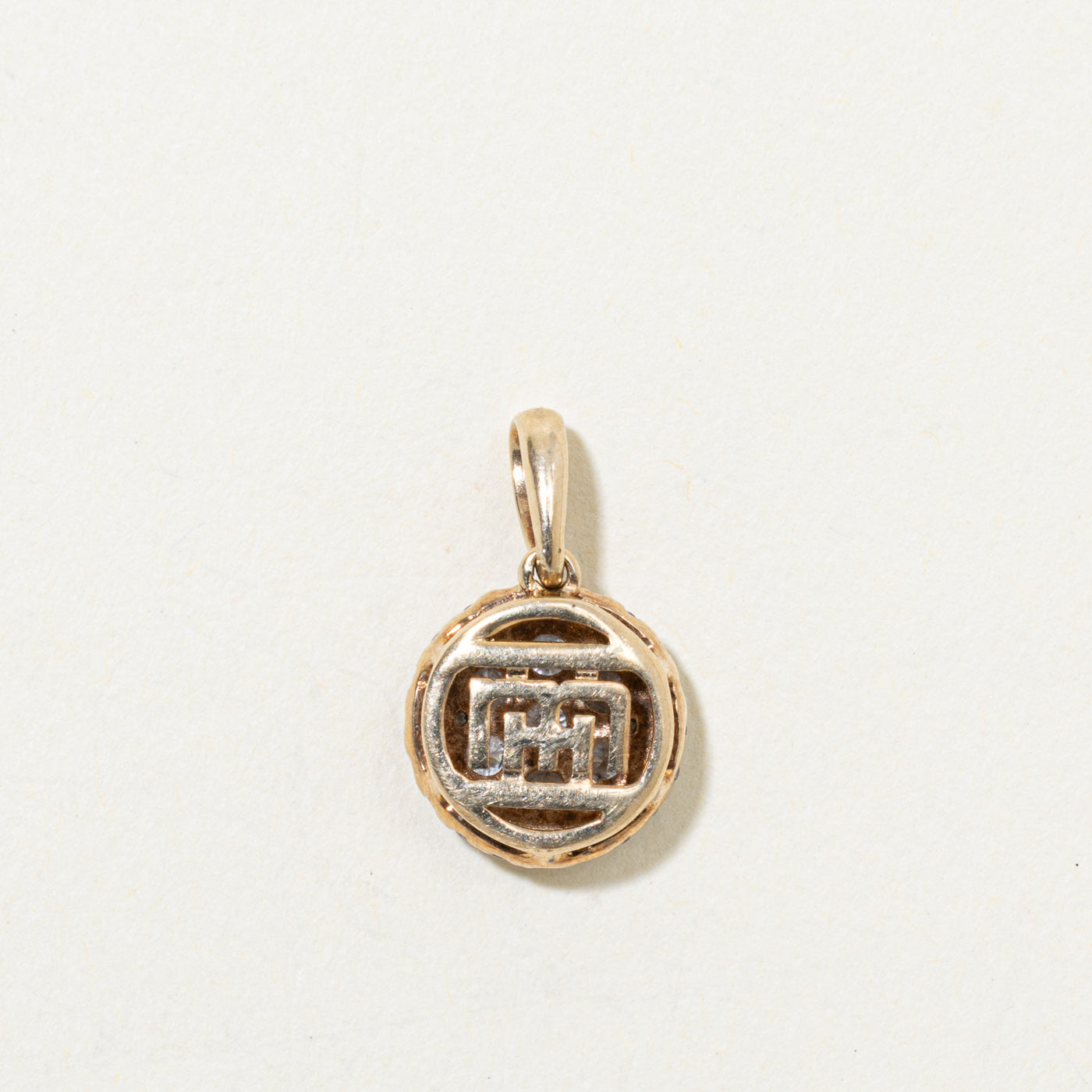 10k Diamond Circle Cluster Pendant | 0.50ctw