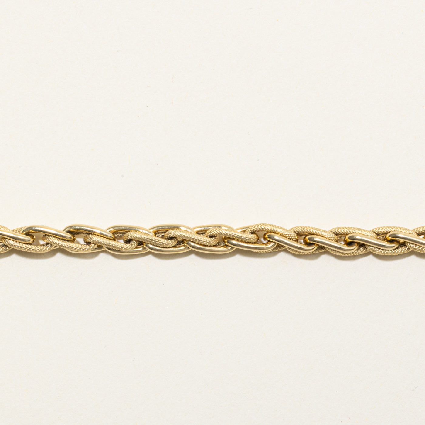 ‘Birks’ Italian 18k Rope Chain Bracelet | 0.05ct | 7.5"