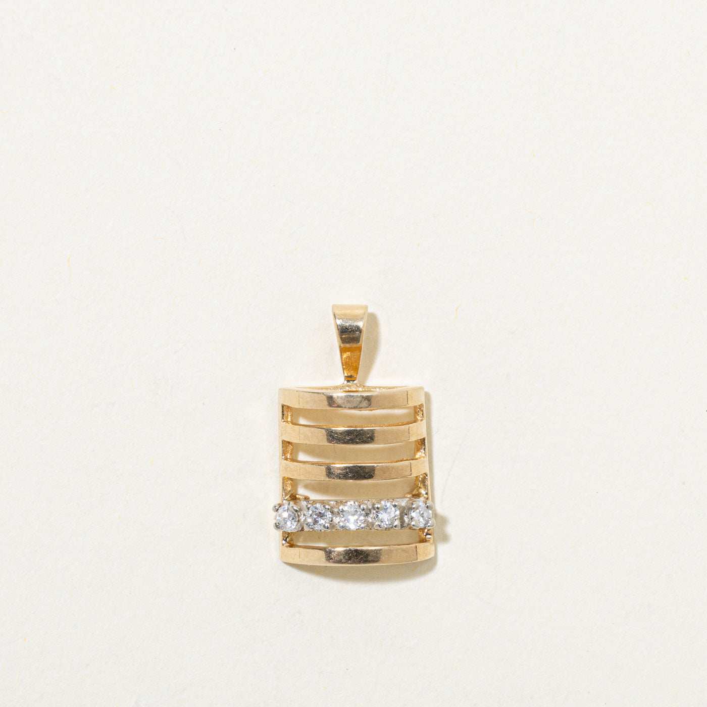 14k Diamond Geometric Pendant | 0.10ctw