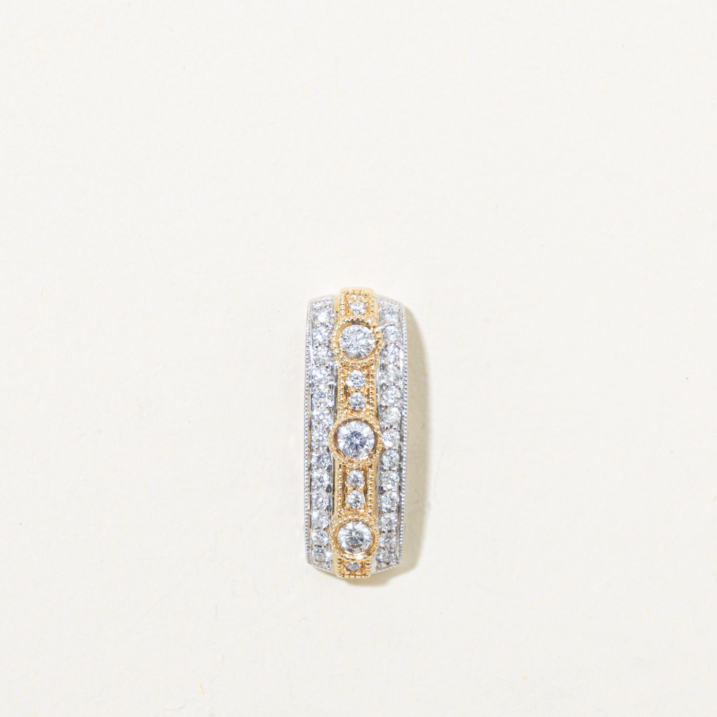 14k Diamond Multi Row Drop Pendant | 0.72ctw