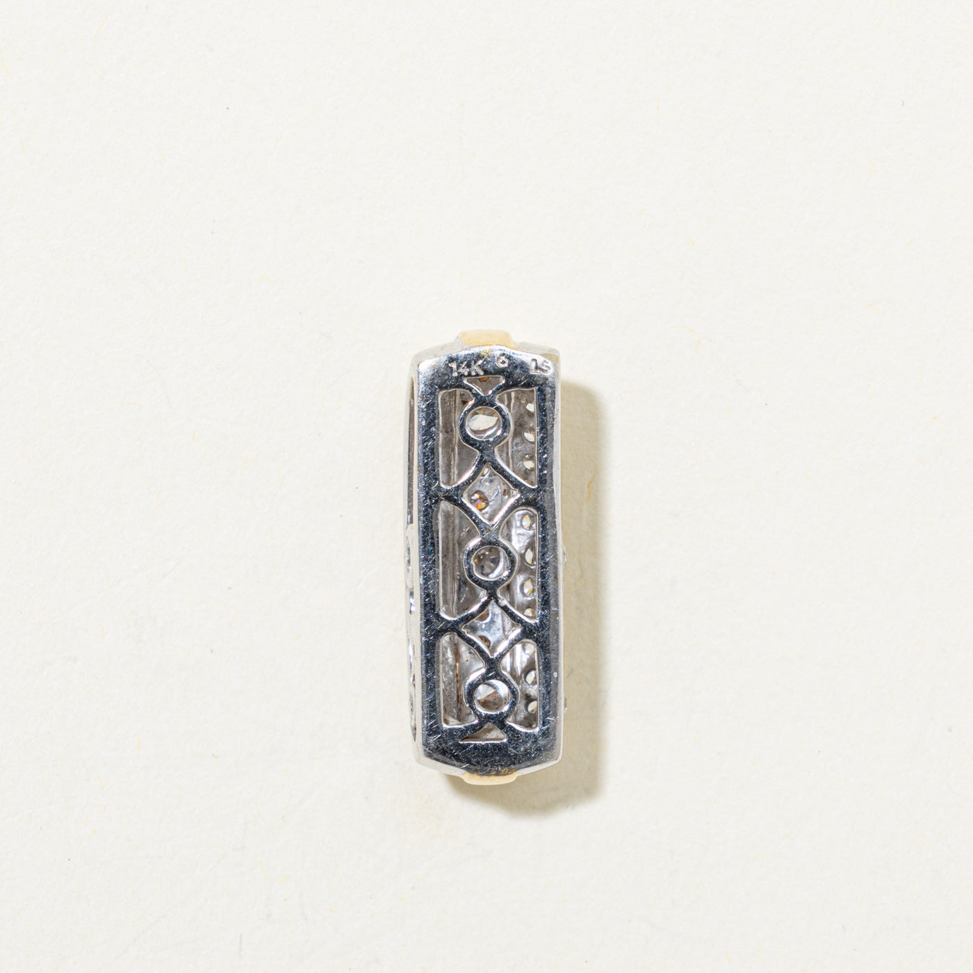 14k Diamond Multi Row Drop Pendant | 0.72ctw