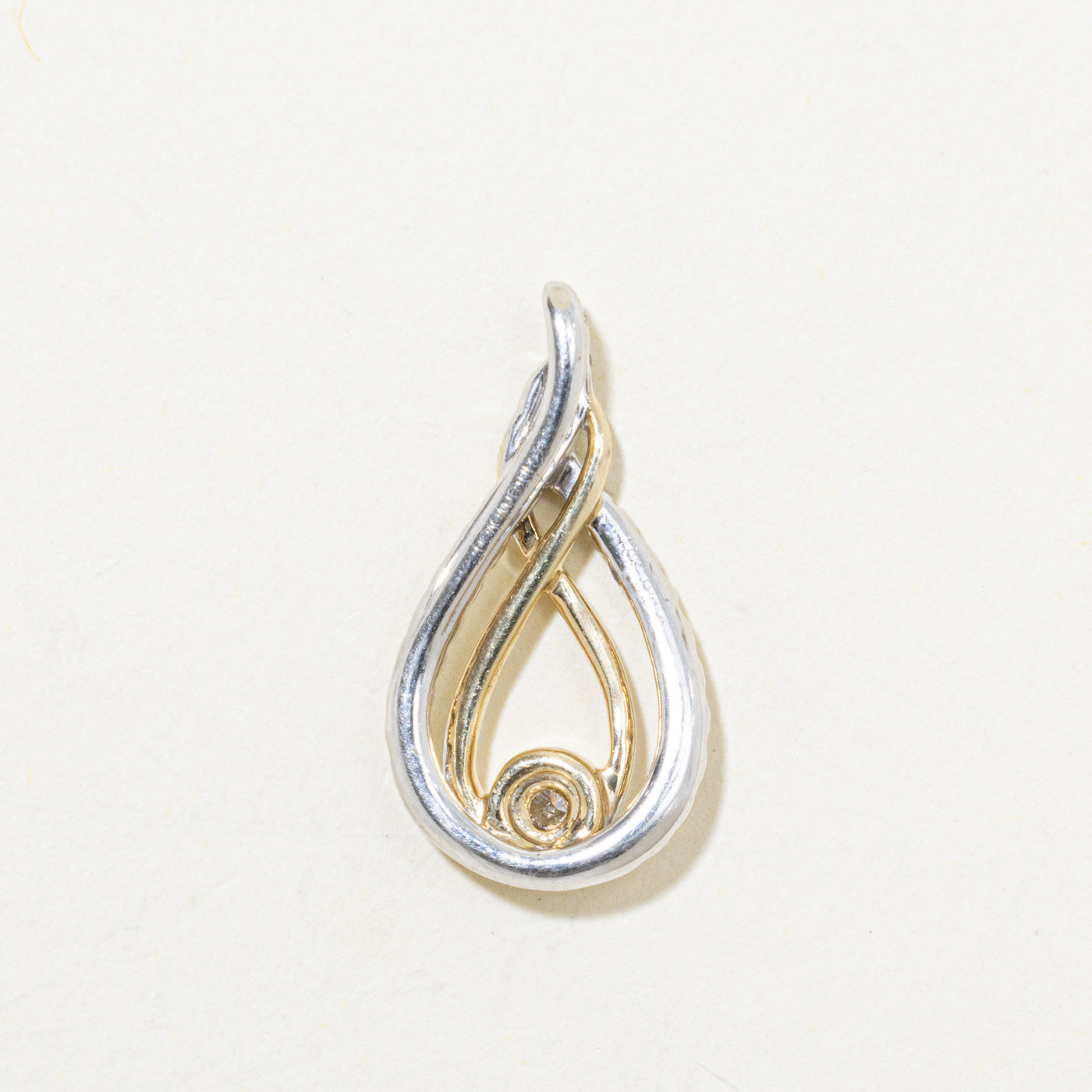 10k Diamond Teardrop Pendant | 0.19ctw