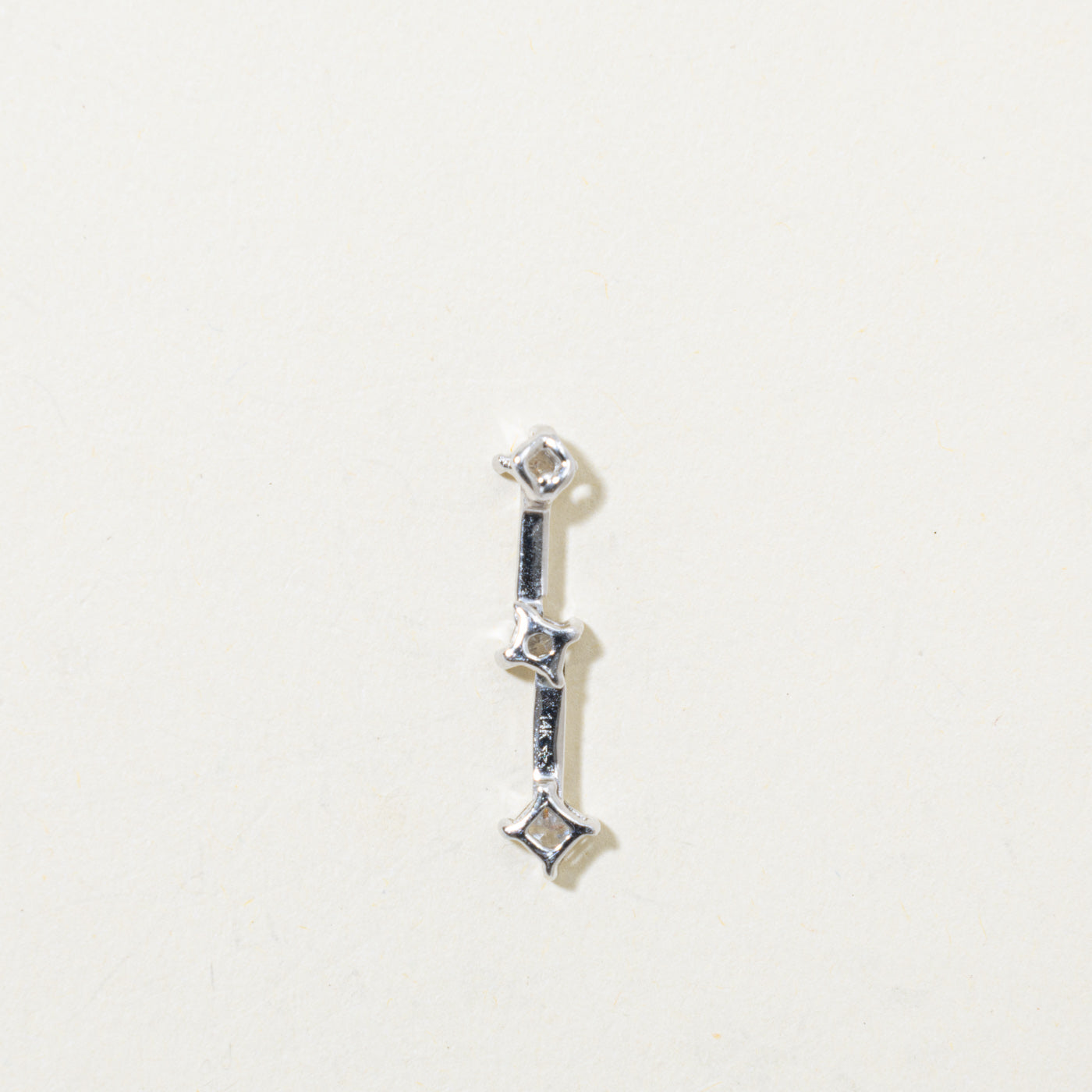 14k Princess Cut Diamond Drop Pendant | 0.26ctw