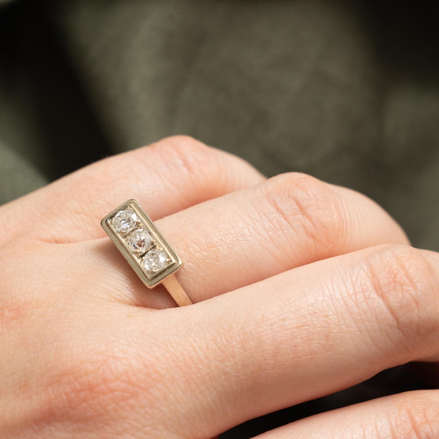 Antique Austro-Hungarian Three Stone Diamond Ring | 0.69 ctw | SZ 7.5